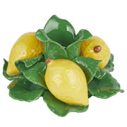 LEMON Kerzenhalter Zitronen - Steinzeug - Gelb