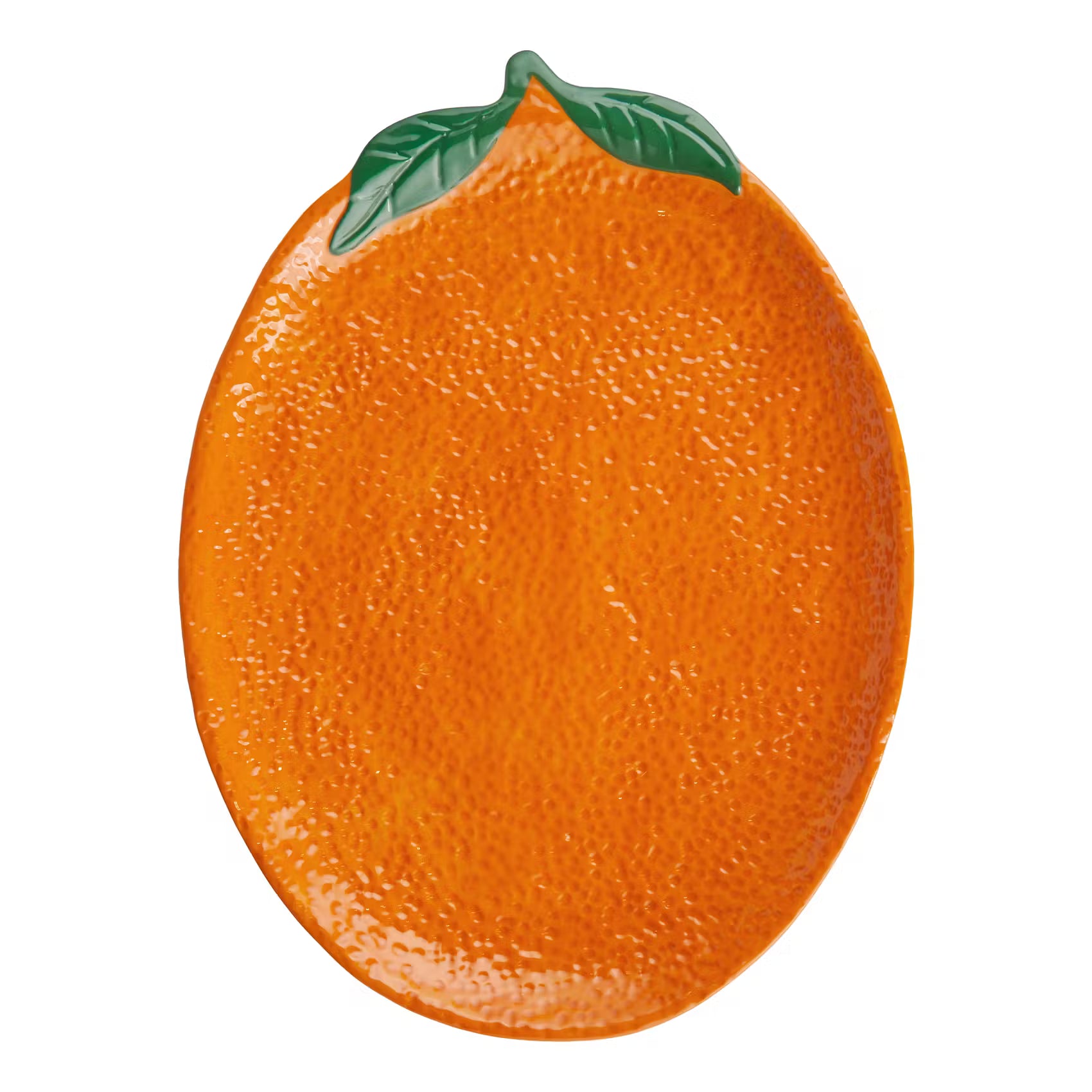 ORANGE Deko -Teller - Steinzeug - Dunkelorange