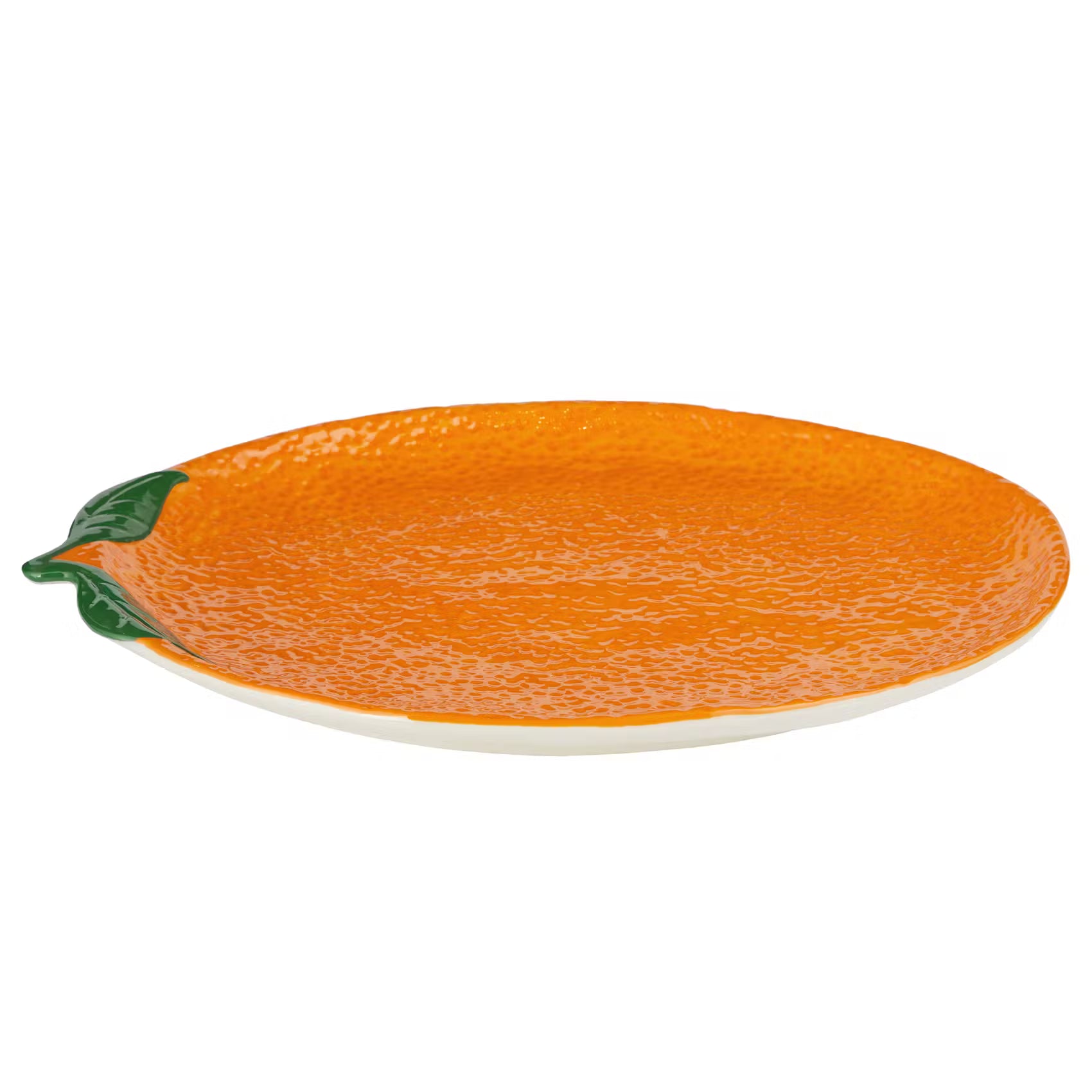 ORANGE Deko -Teller - Steinzeug - Dunkelorange