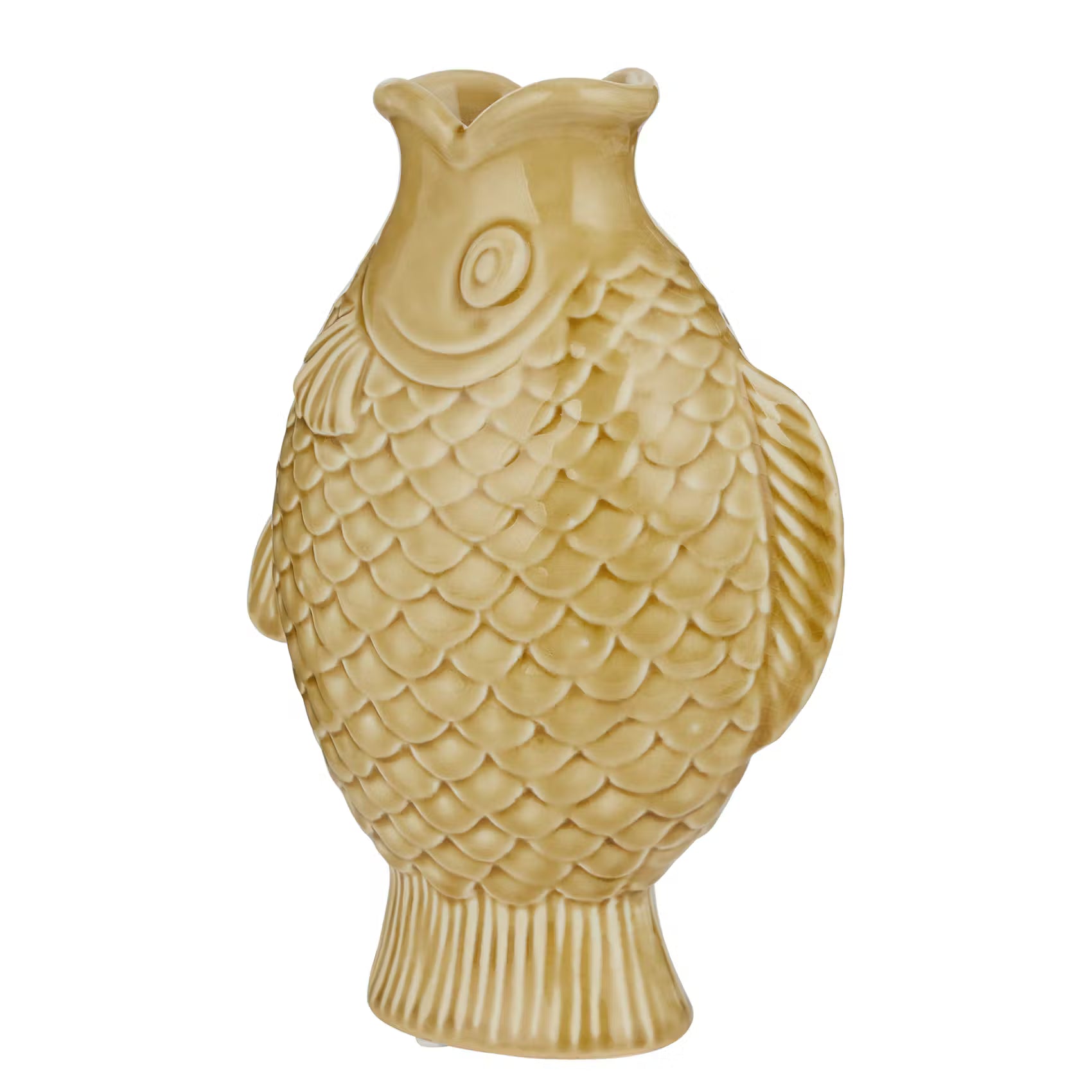 WABI SABI Vase Fisch - Steinzeug - Hellgrün