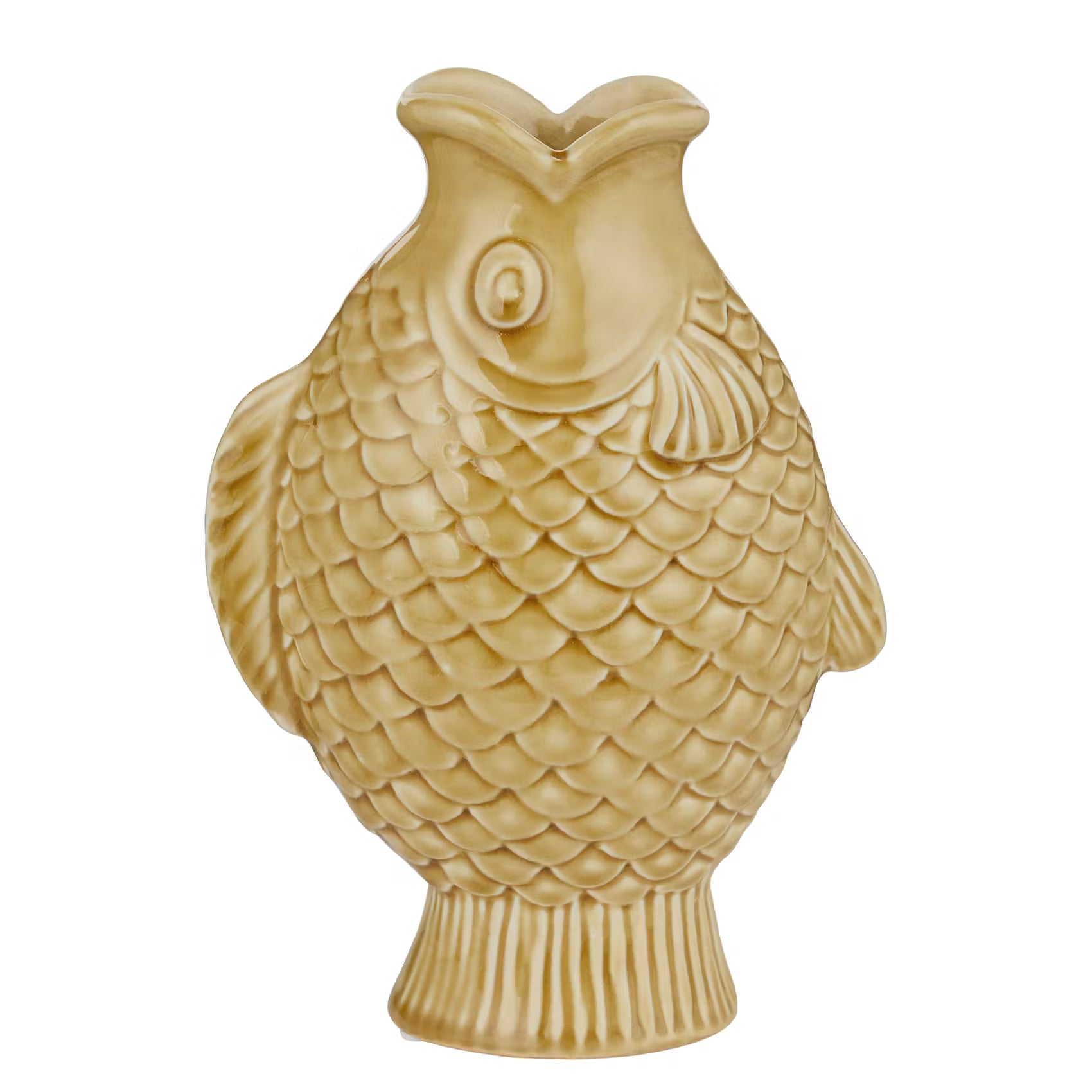 WABI SABI Vase Fisch - Steinzeug - Hellgrün