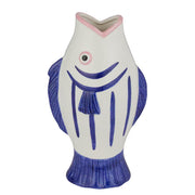 BACALHAU Vase Fisch - Steinzeug - Dunkelblau
