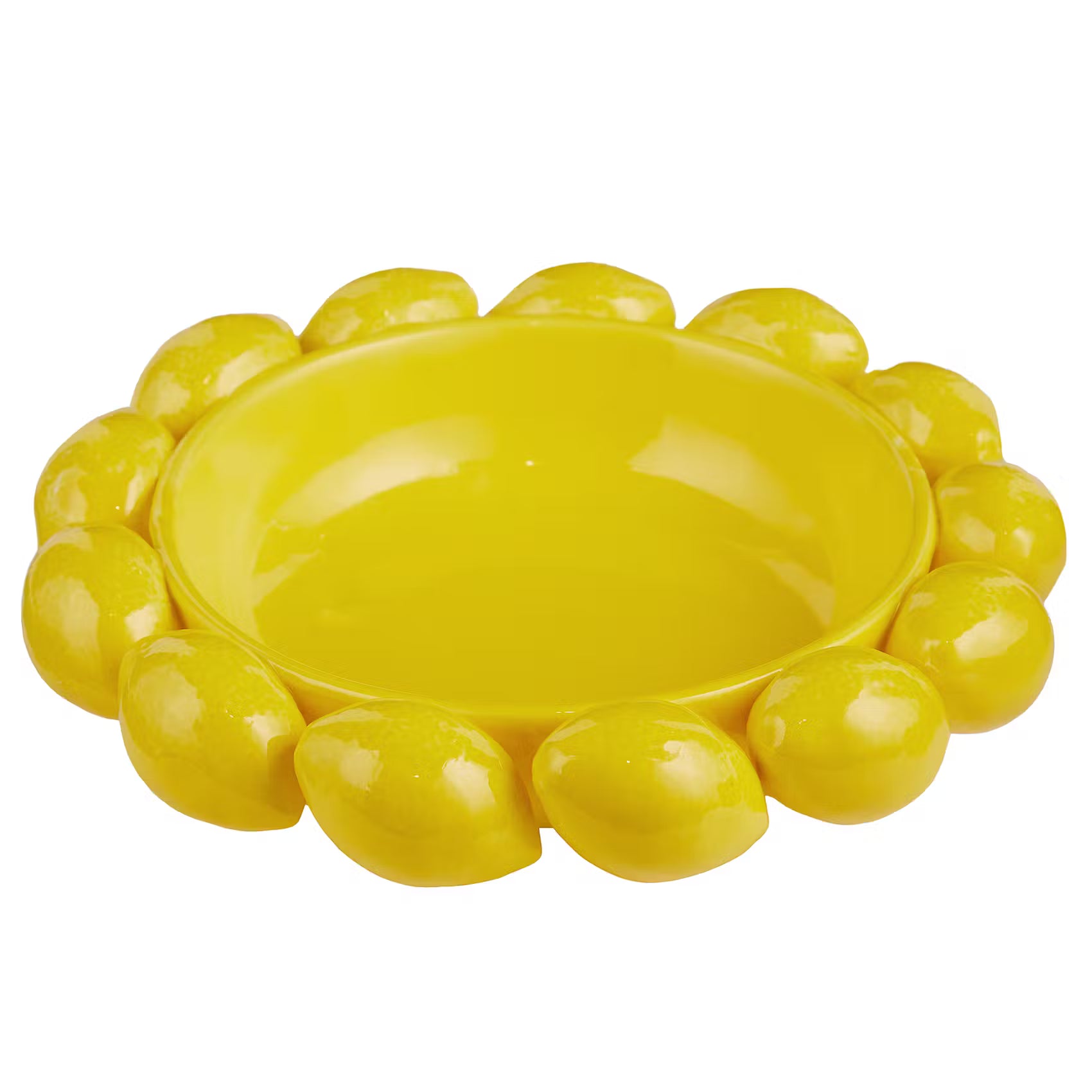 LEMON Teller  - Steinzeug - Gelb