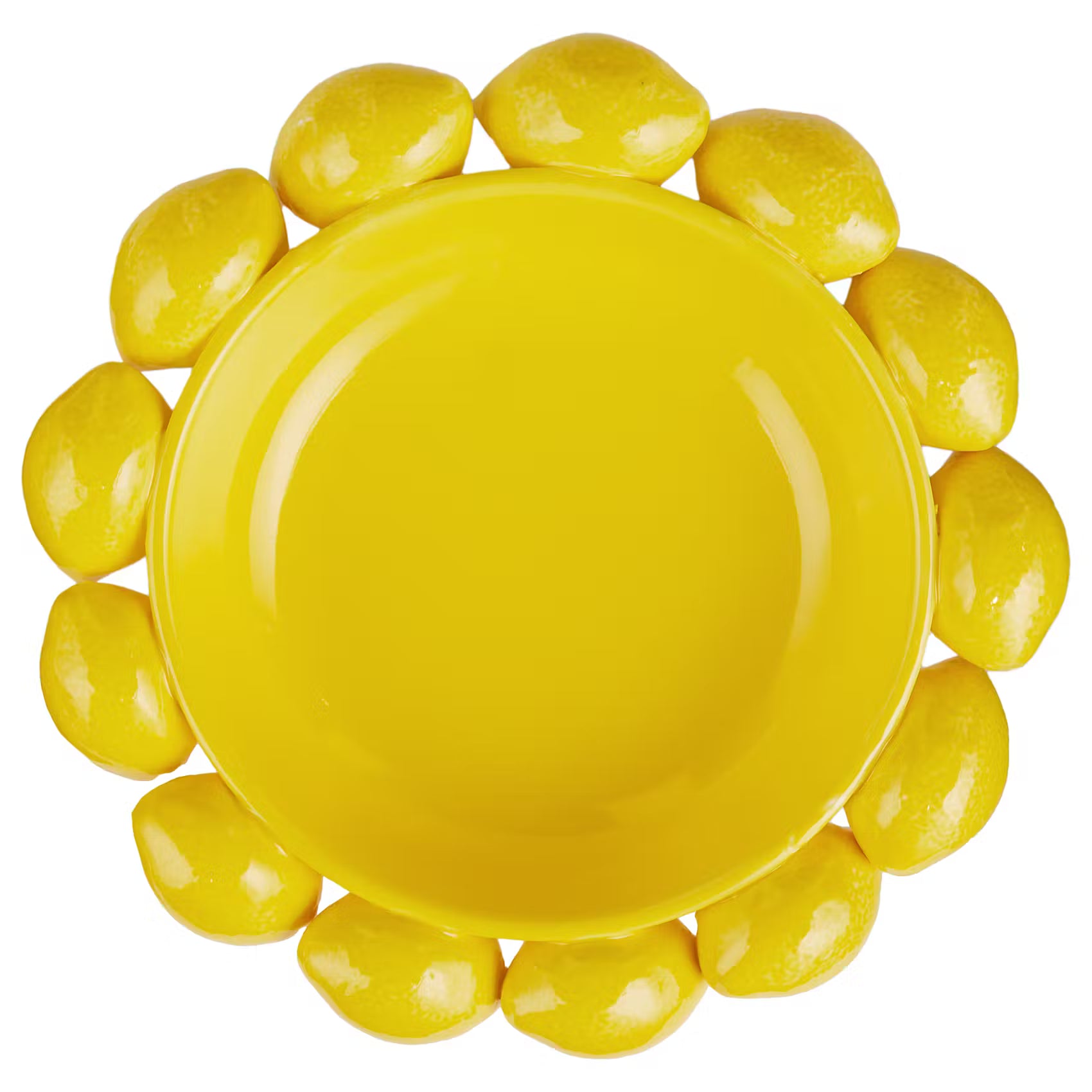 LEMON Teller  - Steinzeug - Gelb