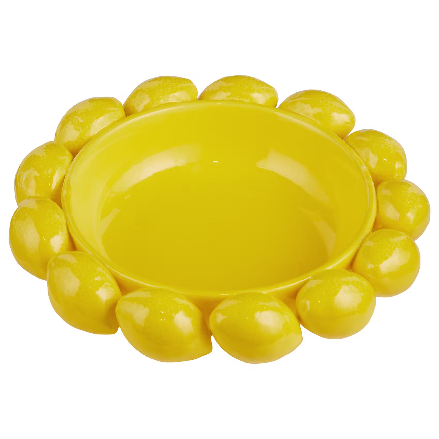 LEMON Teller  - Steinzeug - Gelb