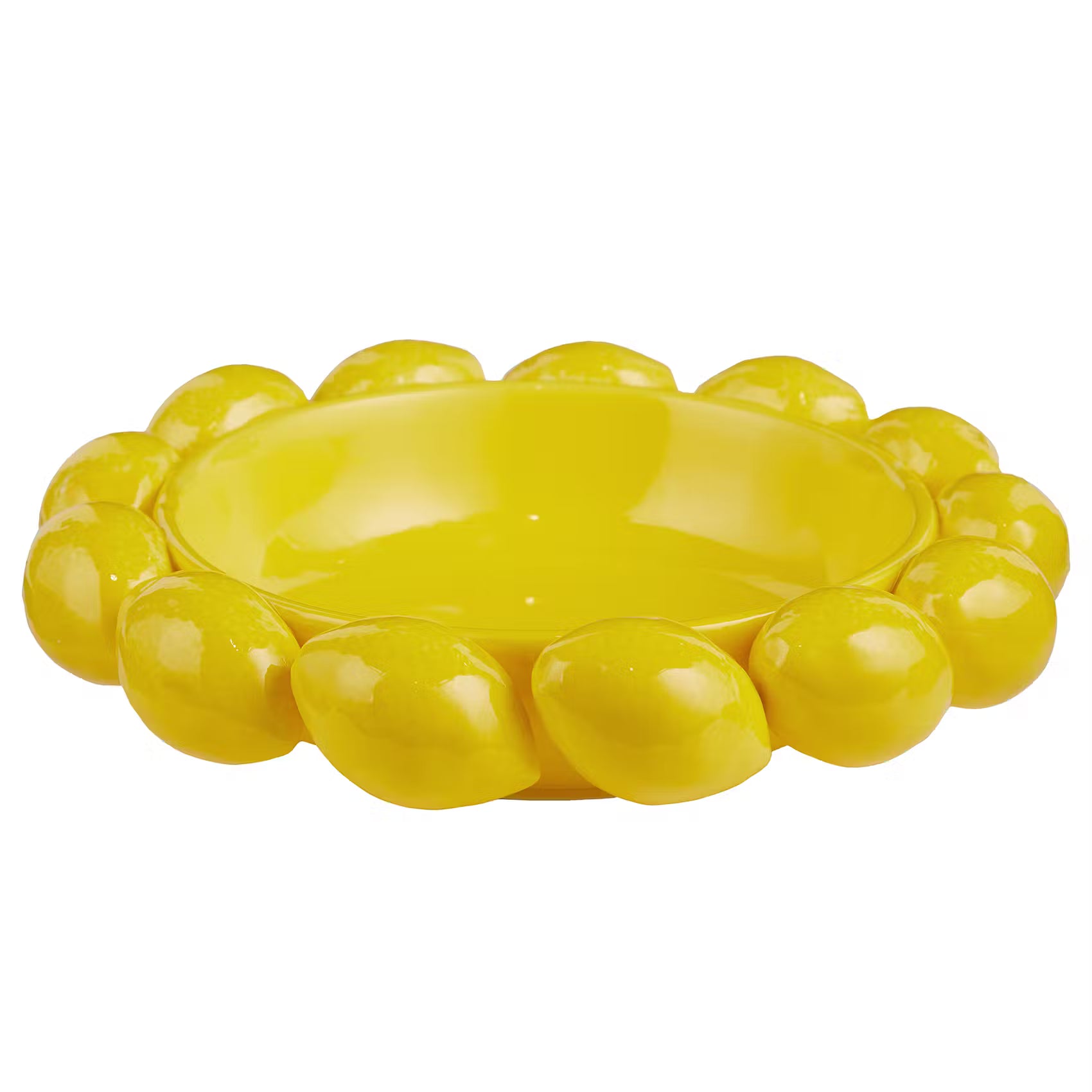 LEMON Teller  - Steinzeug - Gelb