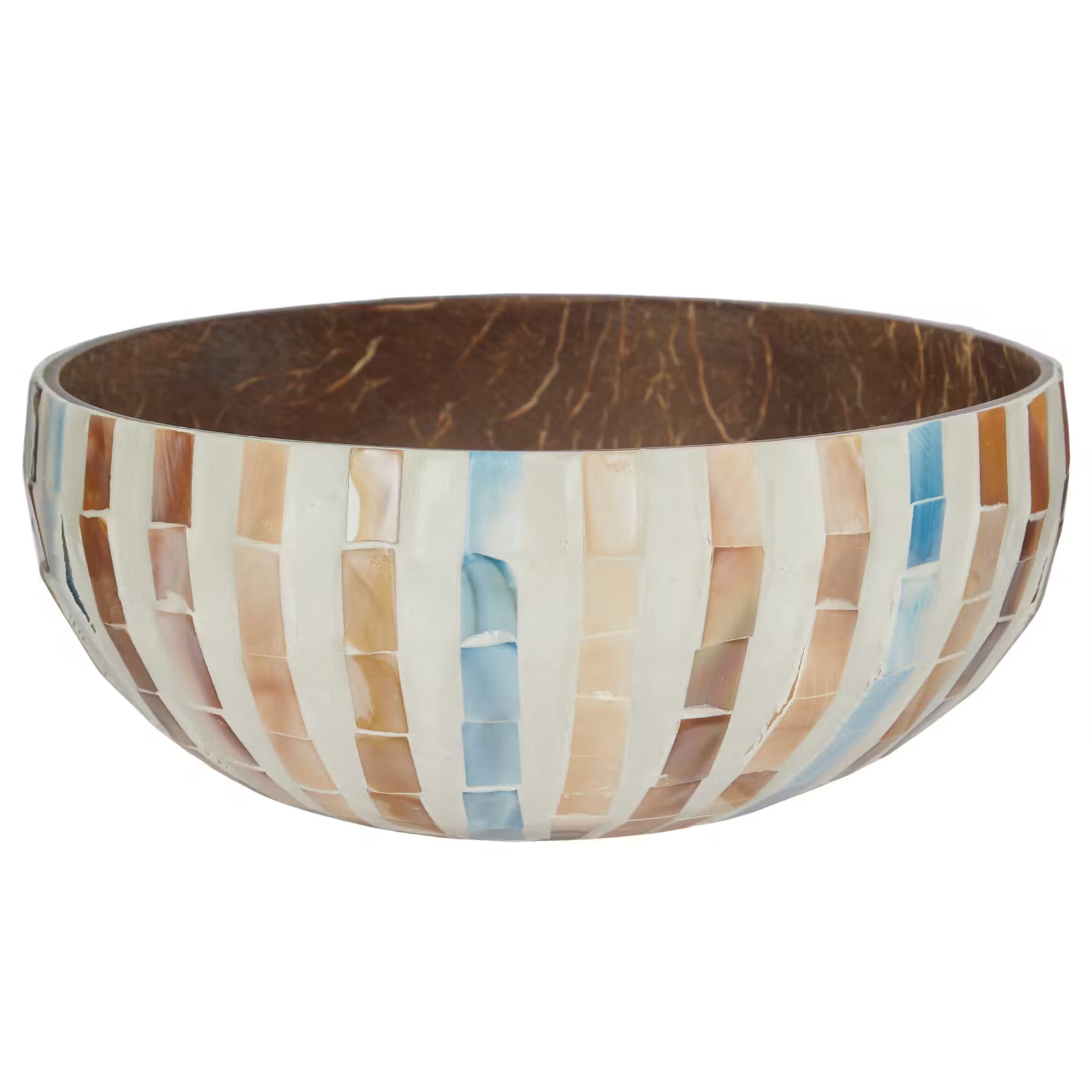 COCONUT Kokosnussschale Mosaik Streifen - Kokosnuss - Natur