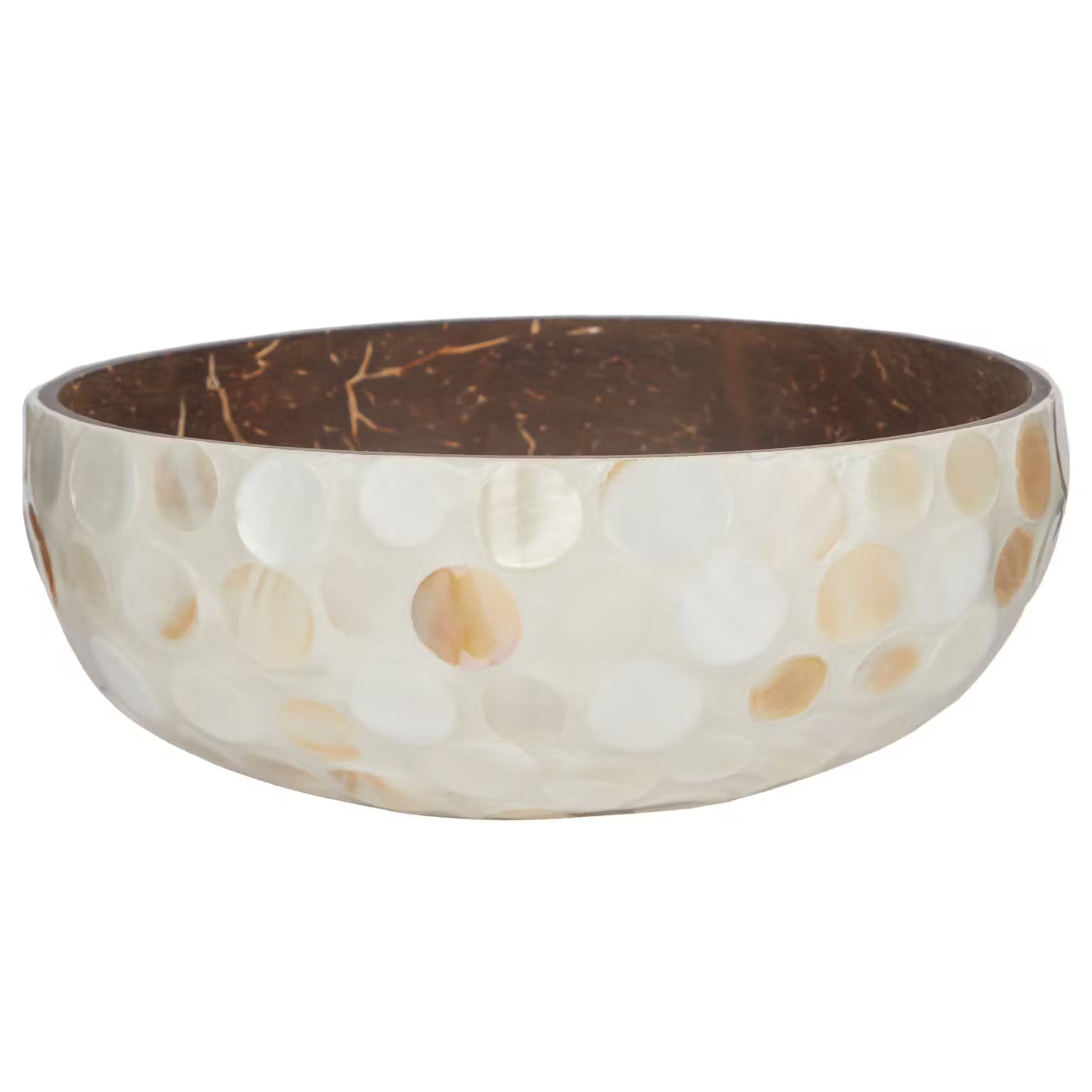 COCONUT Kokosnussschale Mosaik Kreise - Kokosnuss - Natur