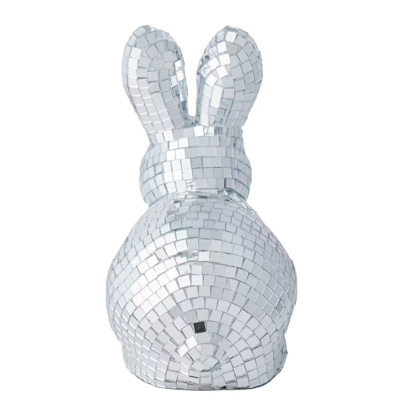 EASTER Deko-Hase - Glas/Kunststoff - Silber