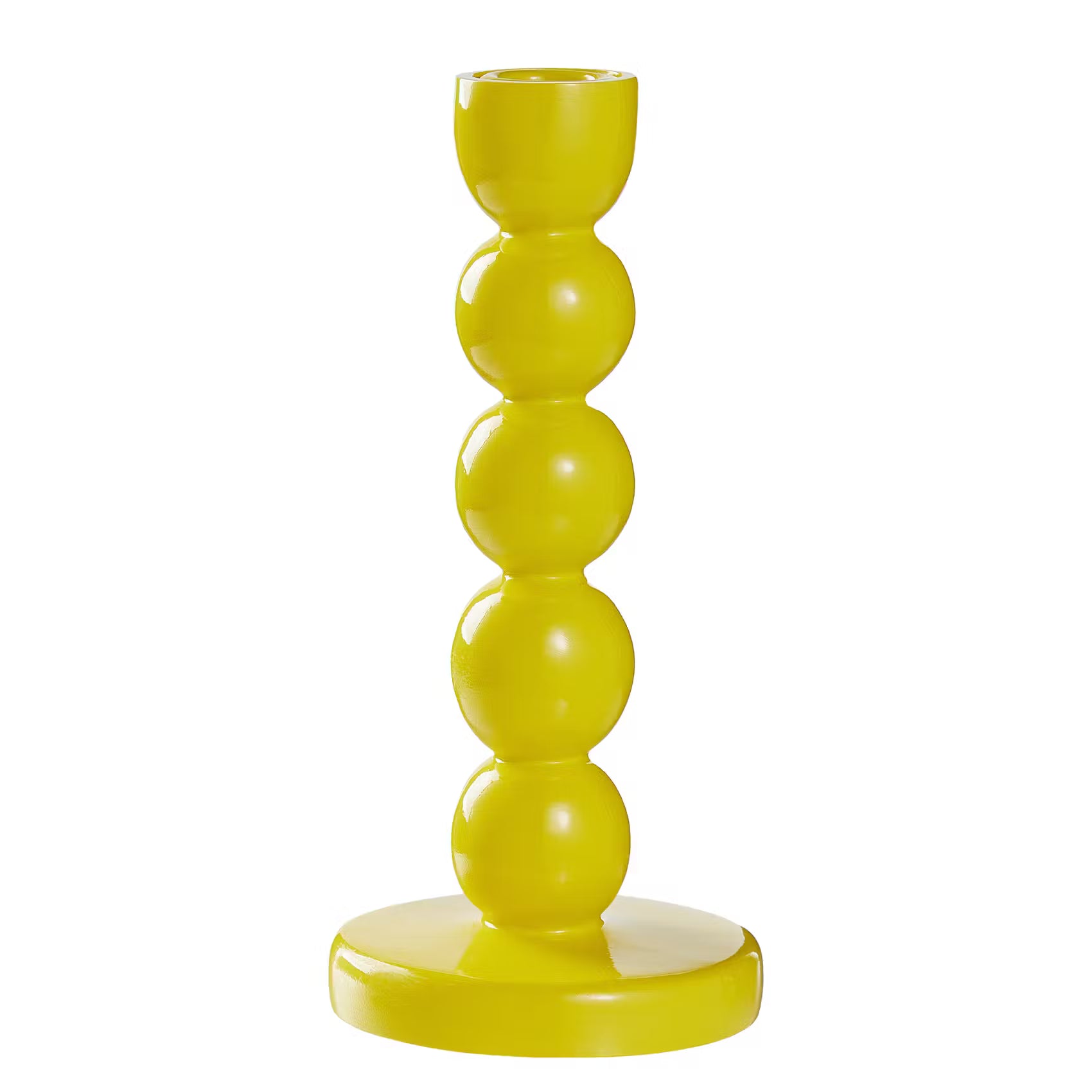 LITTLE ITALY Kerzenhalter - Polyresin - Gelb - Höhe: 20 cm