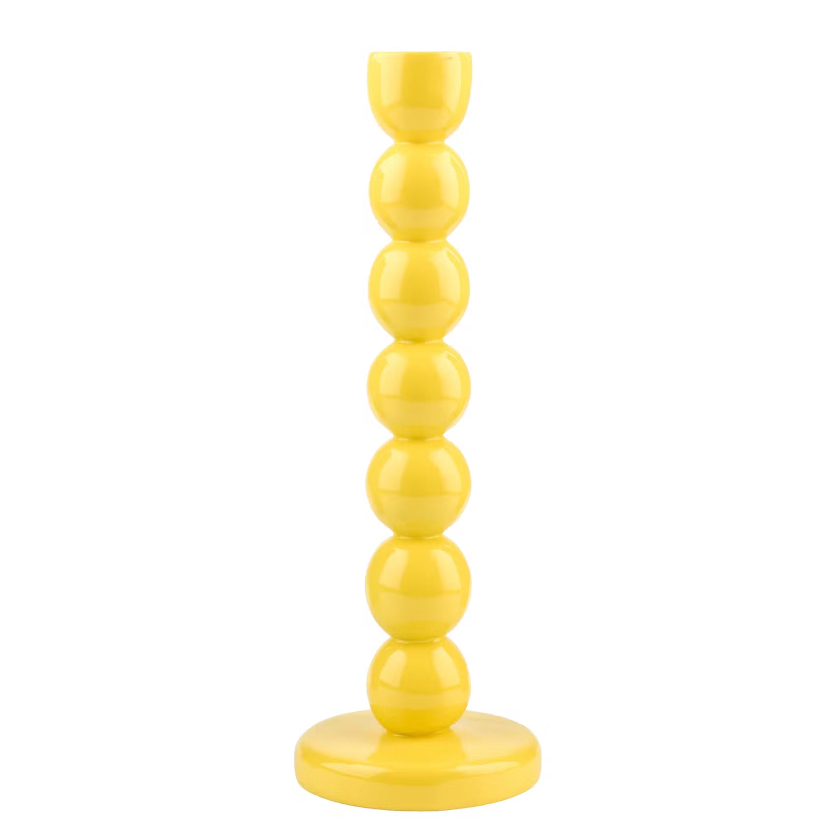LITTLE ITALY Kerzenhalter - Polyresin - Gelb - Höhe: 29 cm
