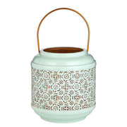 WABI SABI Laterne Blumen - Eisen - Mint