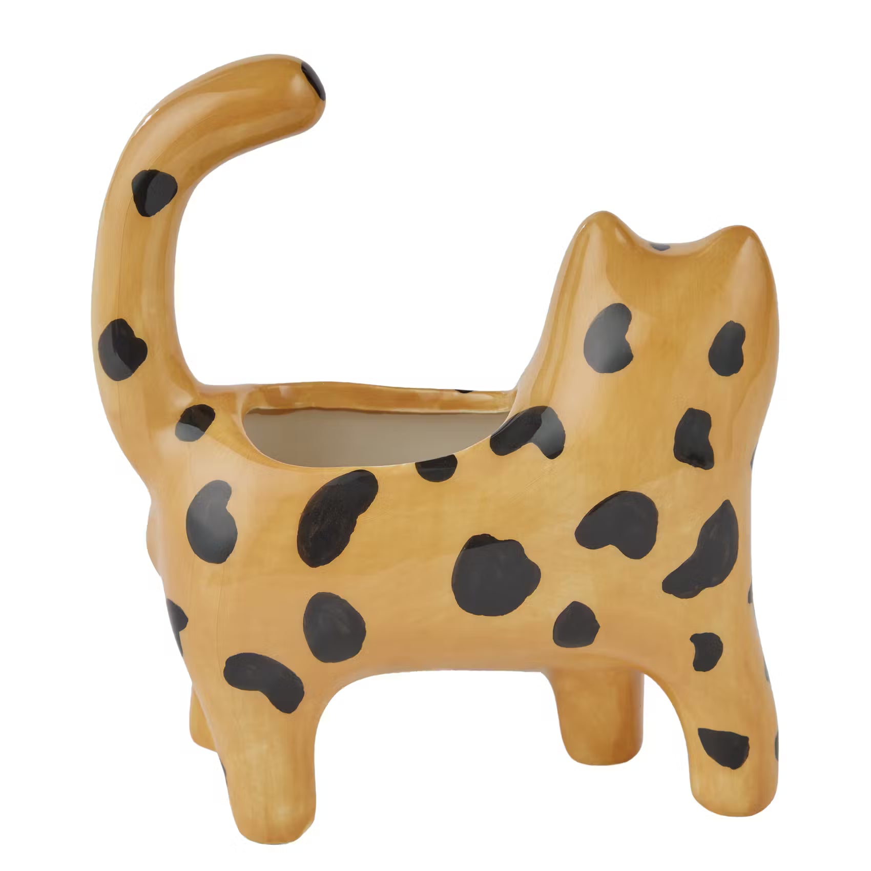 LITTLE LEO Vase Leopard 2er-Set - Steingut - Hellbraun