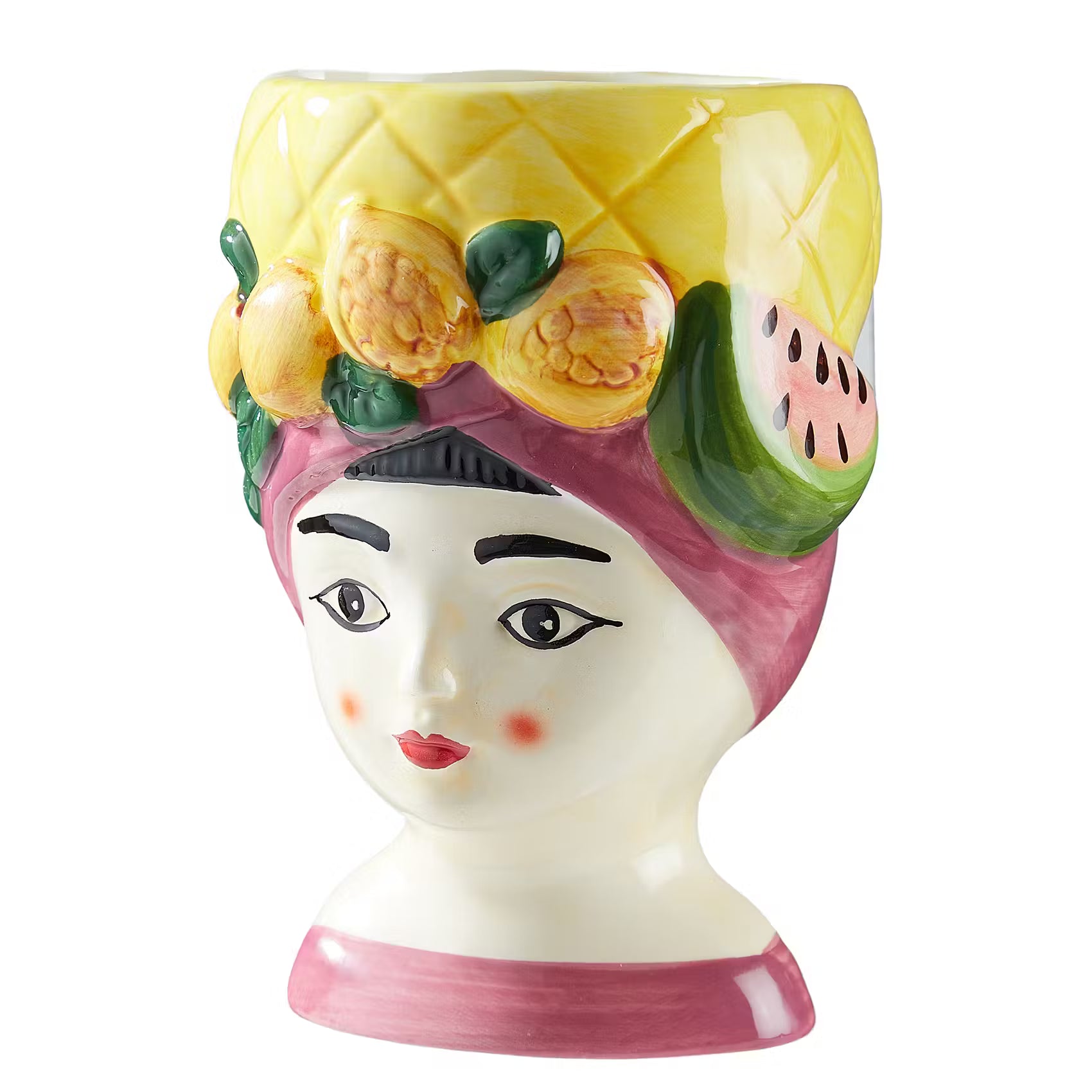 LITTLE LIMA Mini-Vase Ananas - Dolomit - Gelb