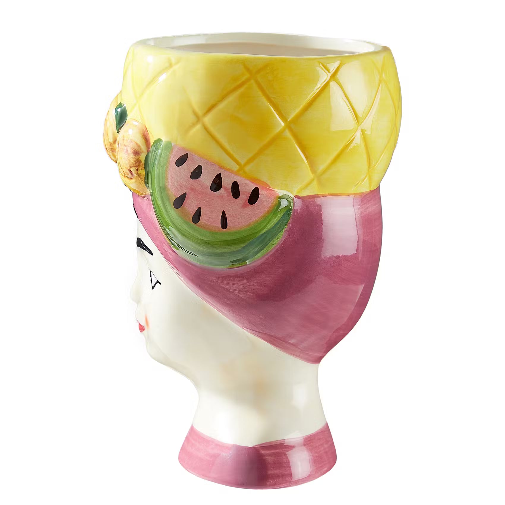 LITTLE LIMA Mini-Vase Ananas - Dolomit - Gelb