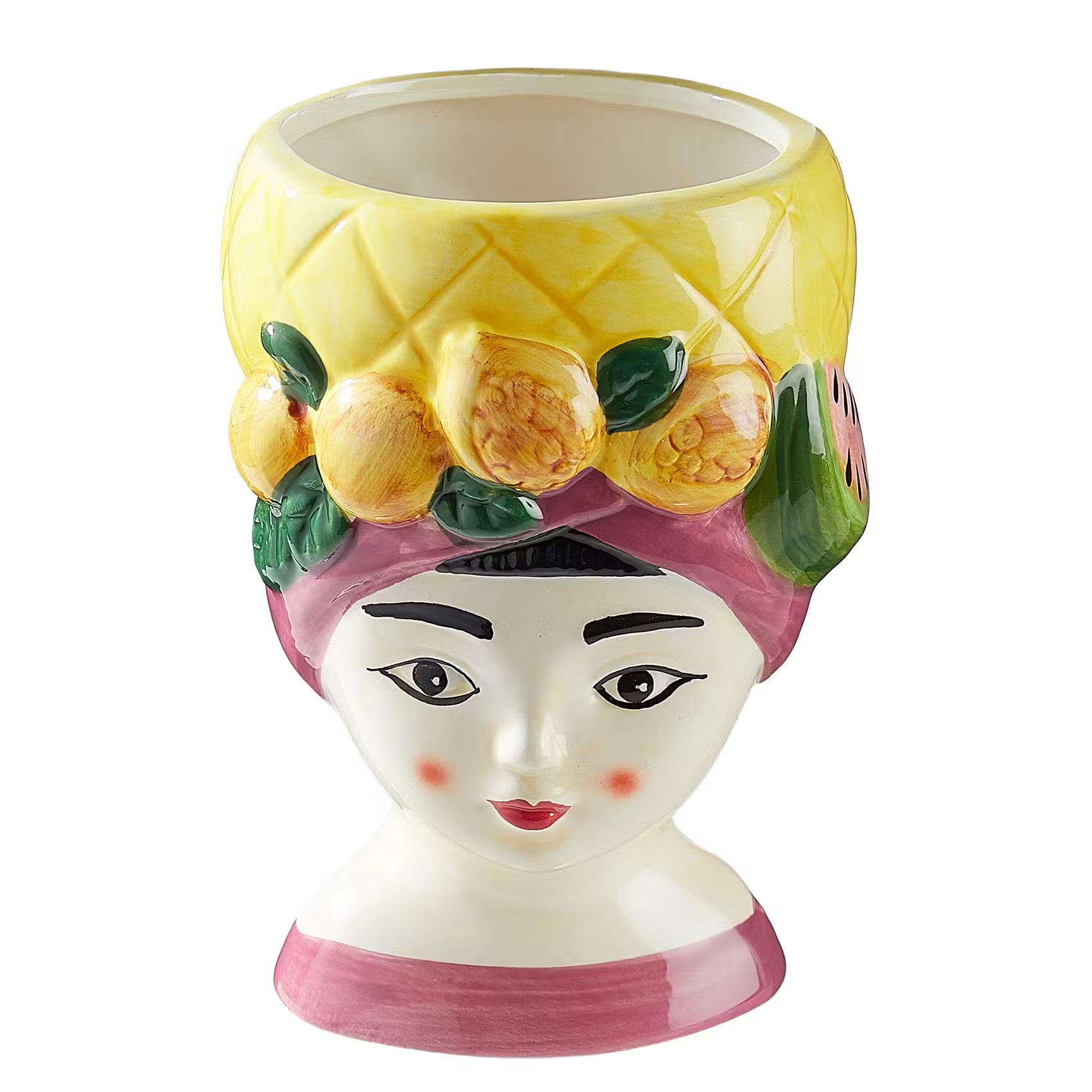 LITTLE LIMA Mini-Vase Ananas - Dolomit - Gelb