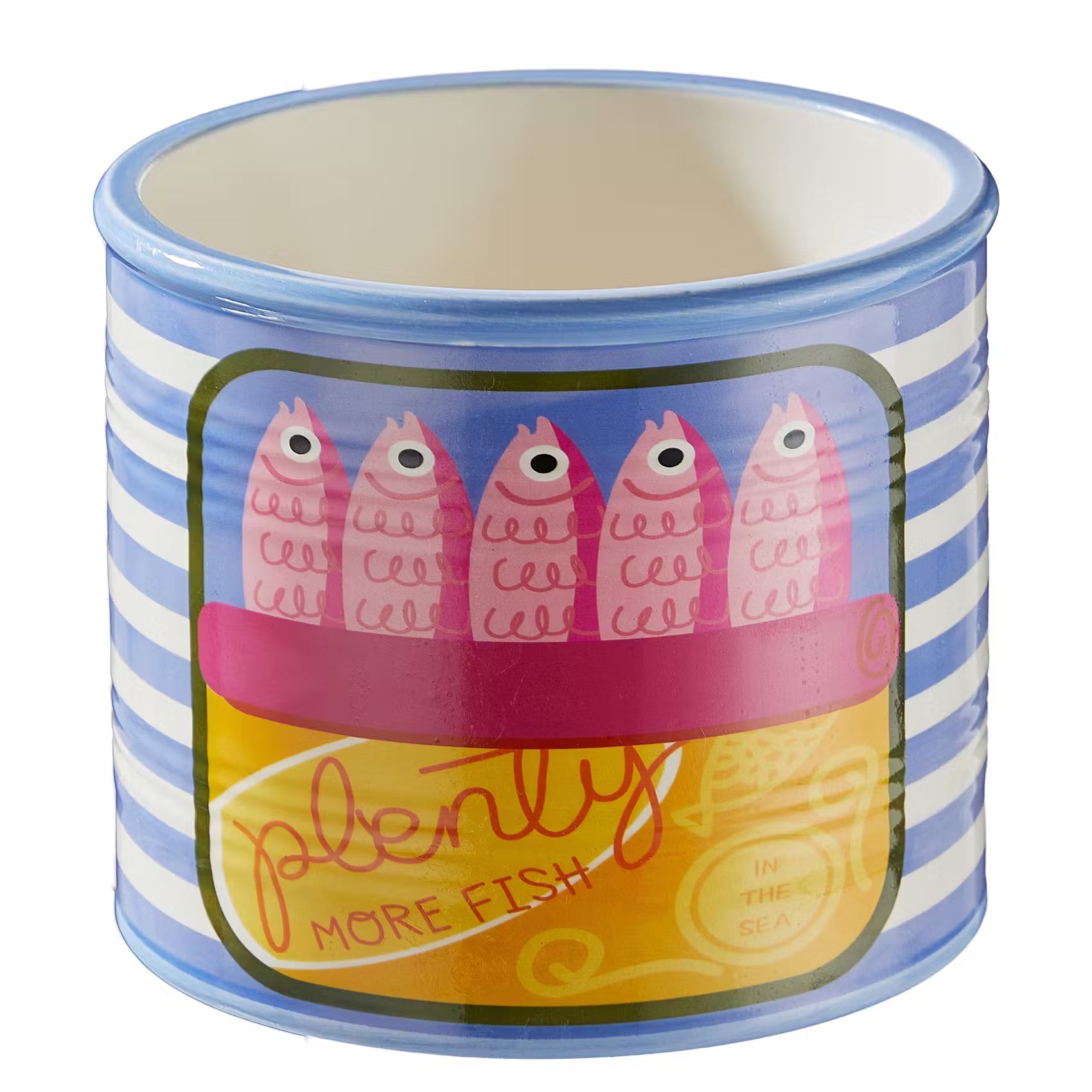 TIN Blumentopf Sardinen - Dolomit - Blau