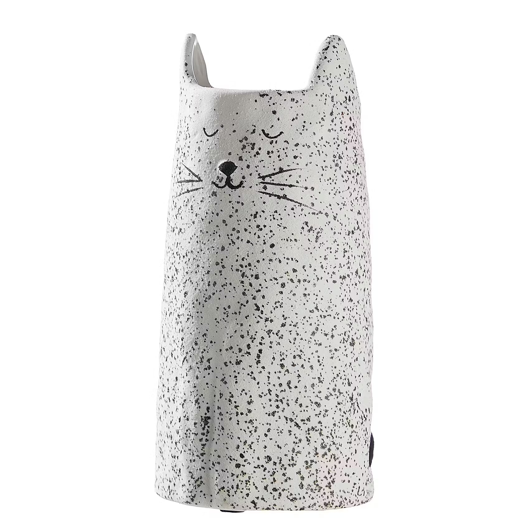 GATO Vase Katze - Steingut - Weiß - Höhe: 20 cm