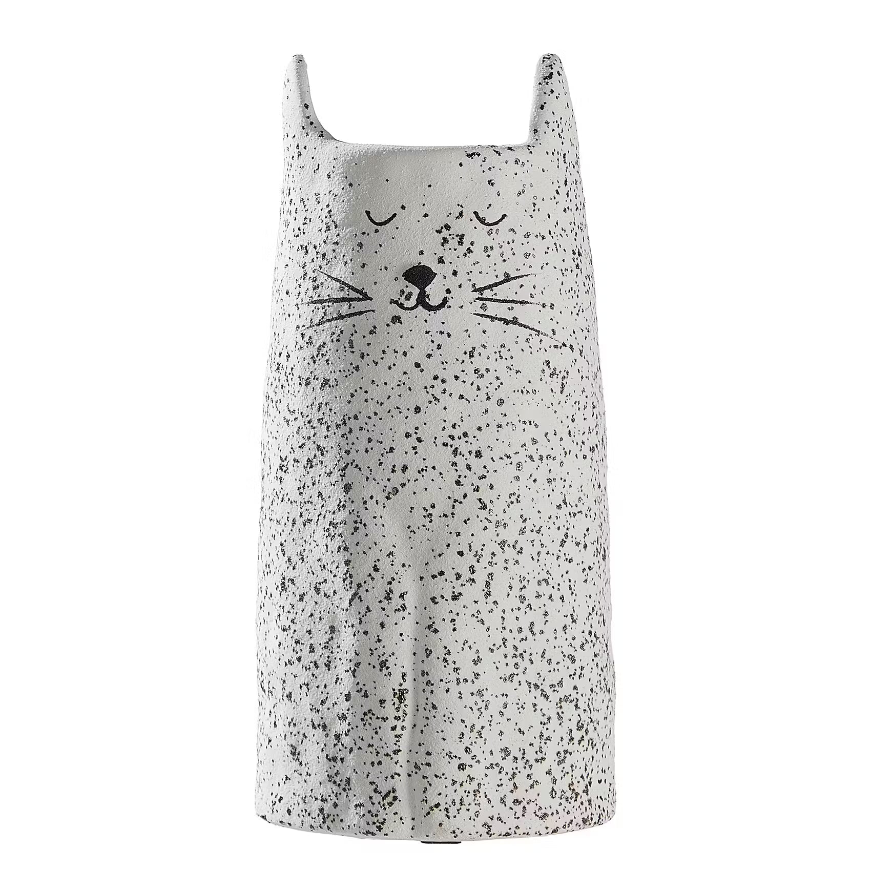 GATO Vase Katze - Steingut - Weiß - Höhe: 20 cm