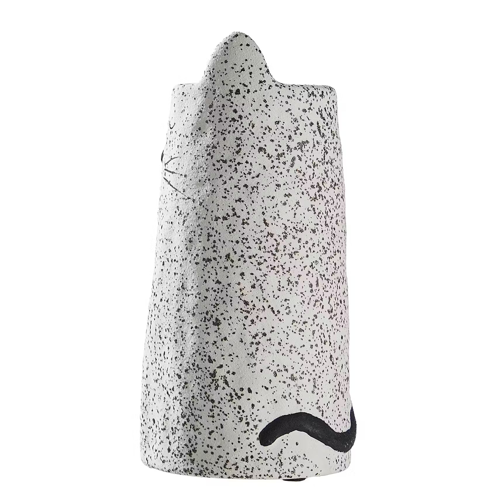 GATO Vase Katze - Steingut - Weiß - Höhe: 20 cm