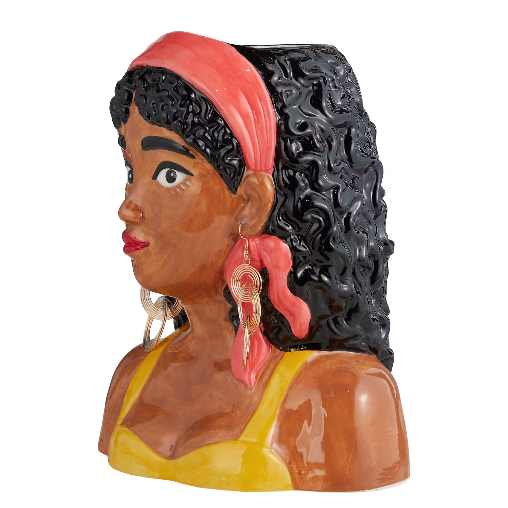 PAOLA figurative Vase - Dolomit - Gelb