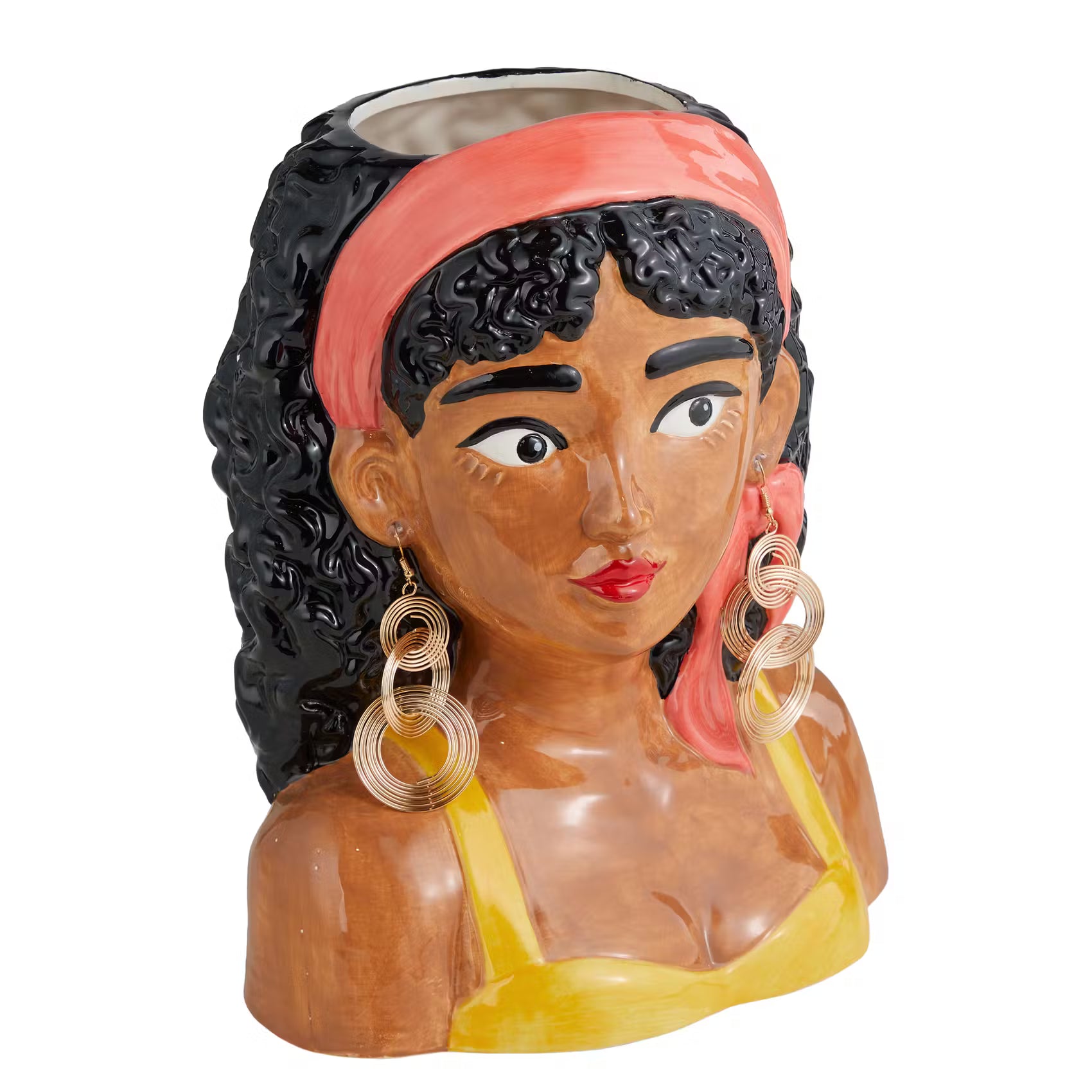 PAOLA figurative Vase - Dolomit - Gelb