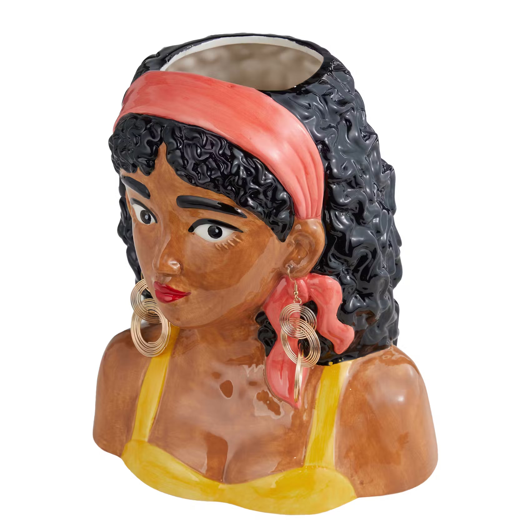 PAOLA figurative Vase - Dolomit - Gelb