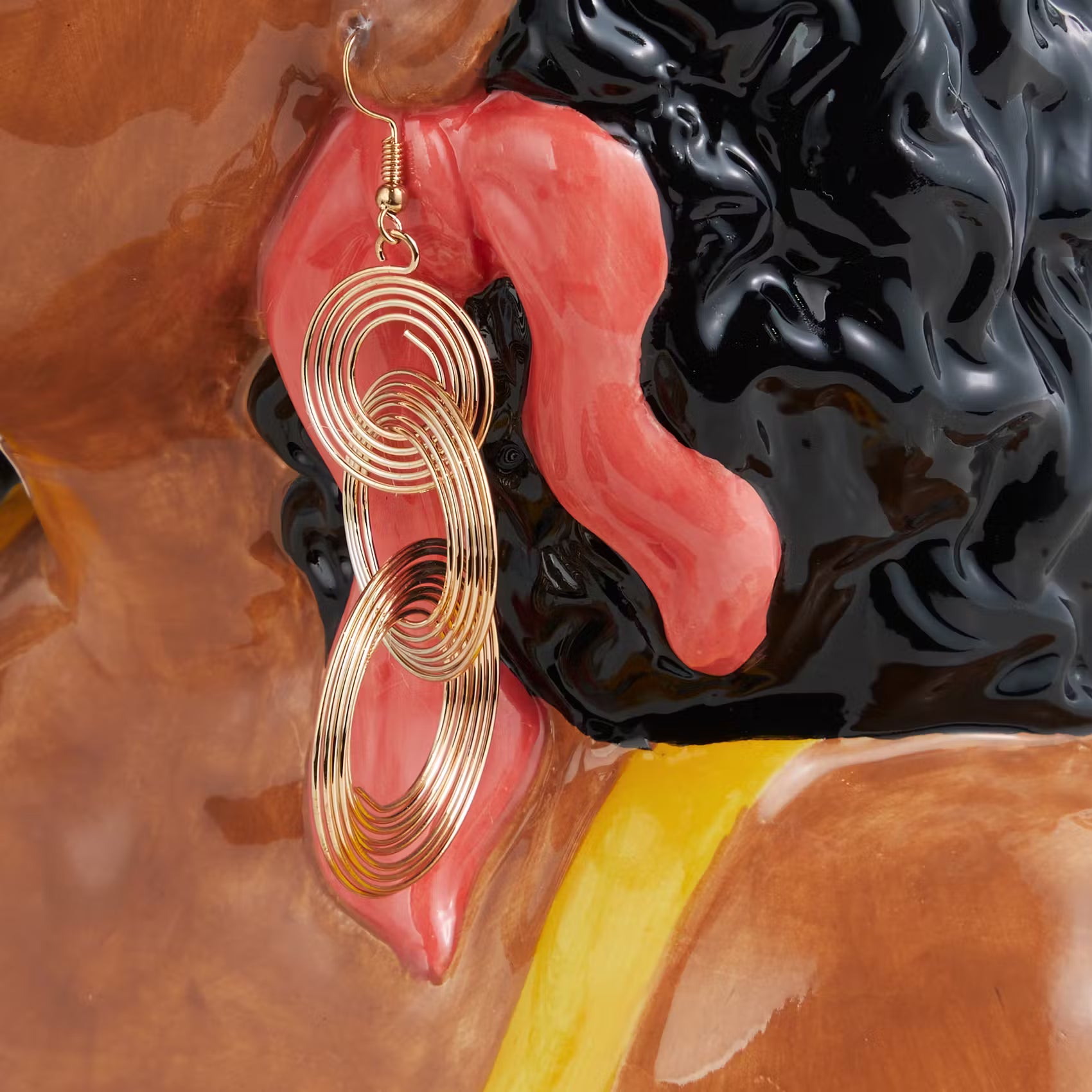 PAOLA figurative Vase - Dolomit - Gelb