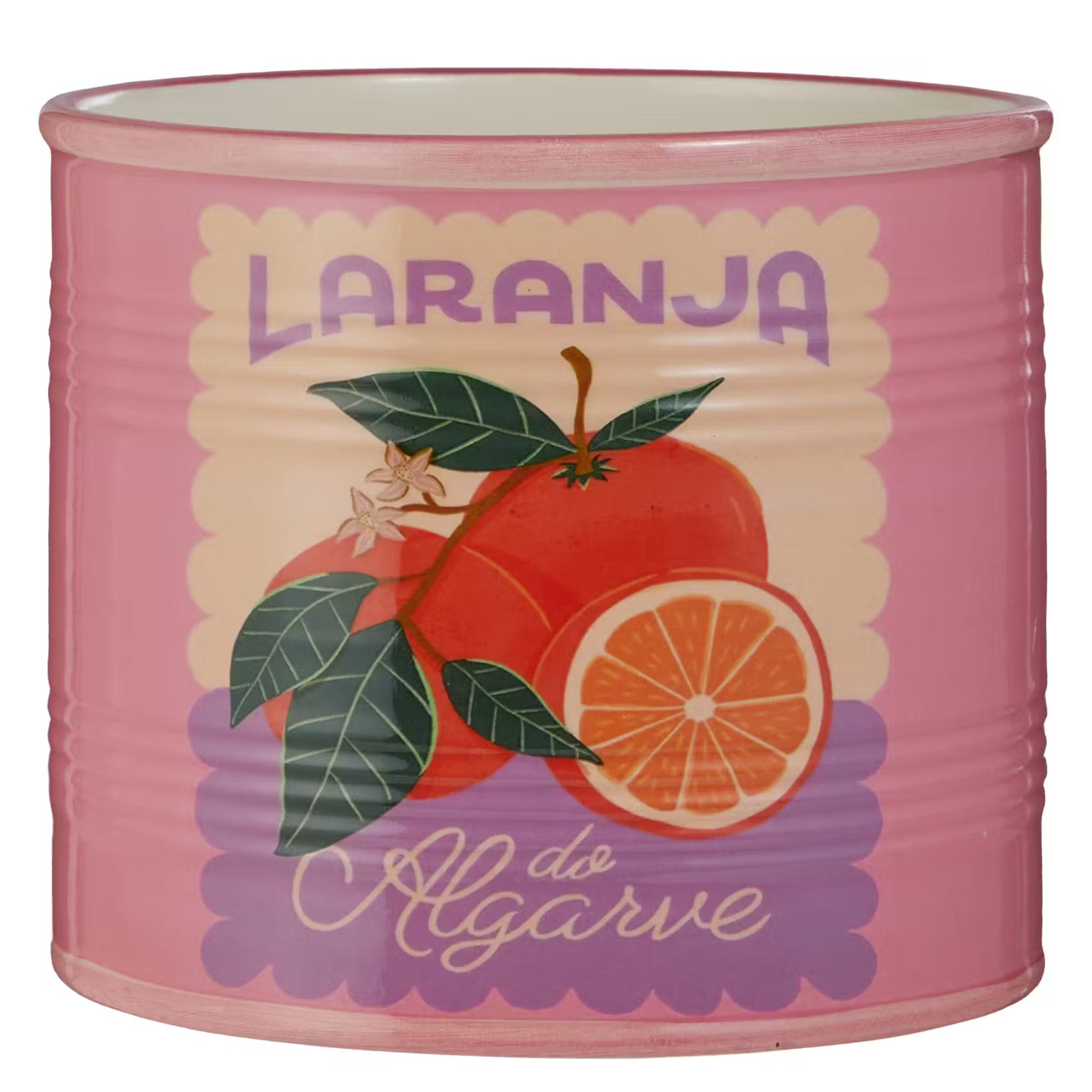 TIN Blumentopf Orange - Dolomit - Pink
