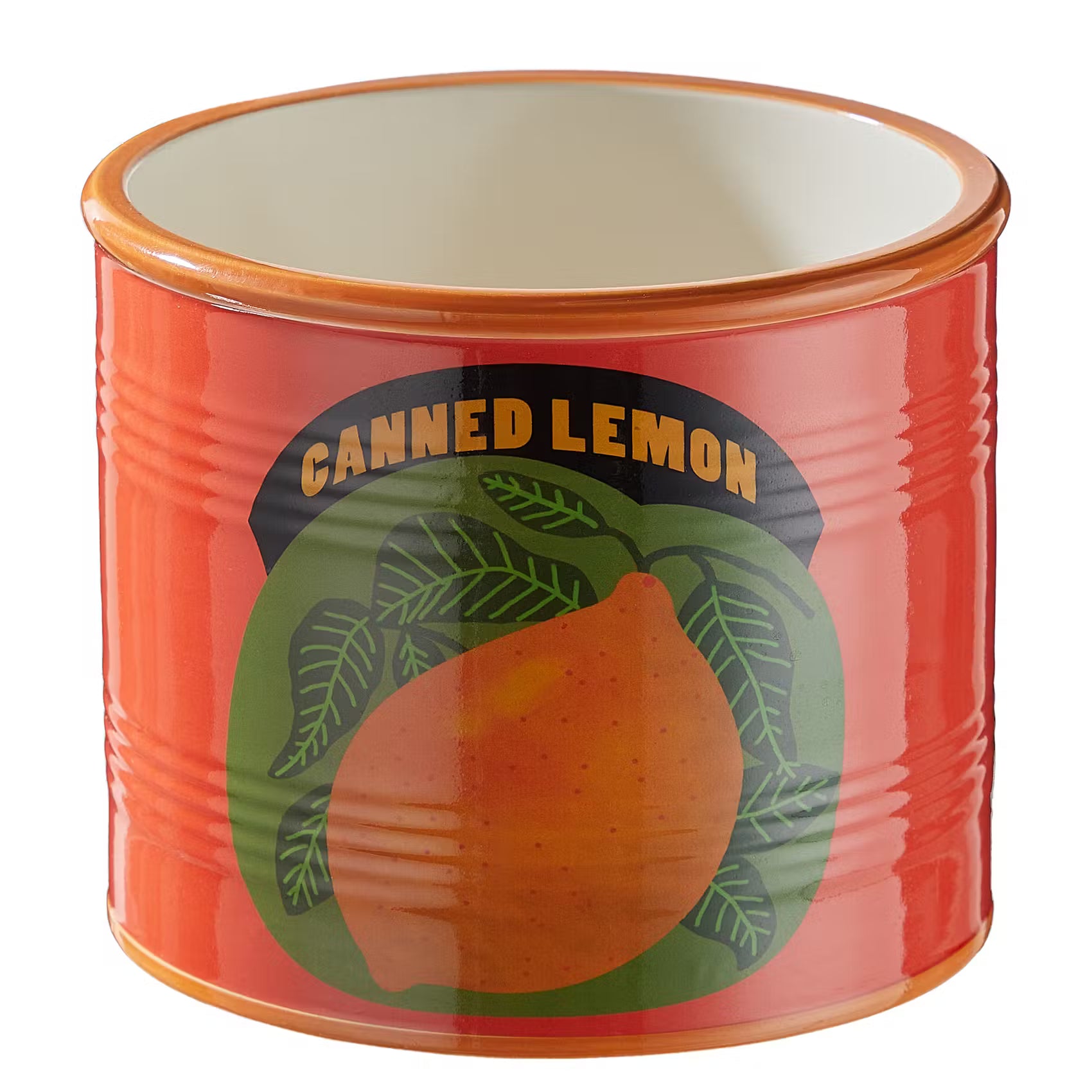 TIN Blumentopf Zitrone - Dolomit - Orange