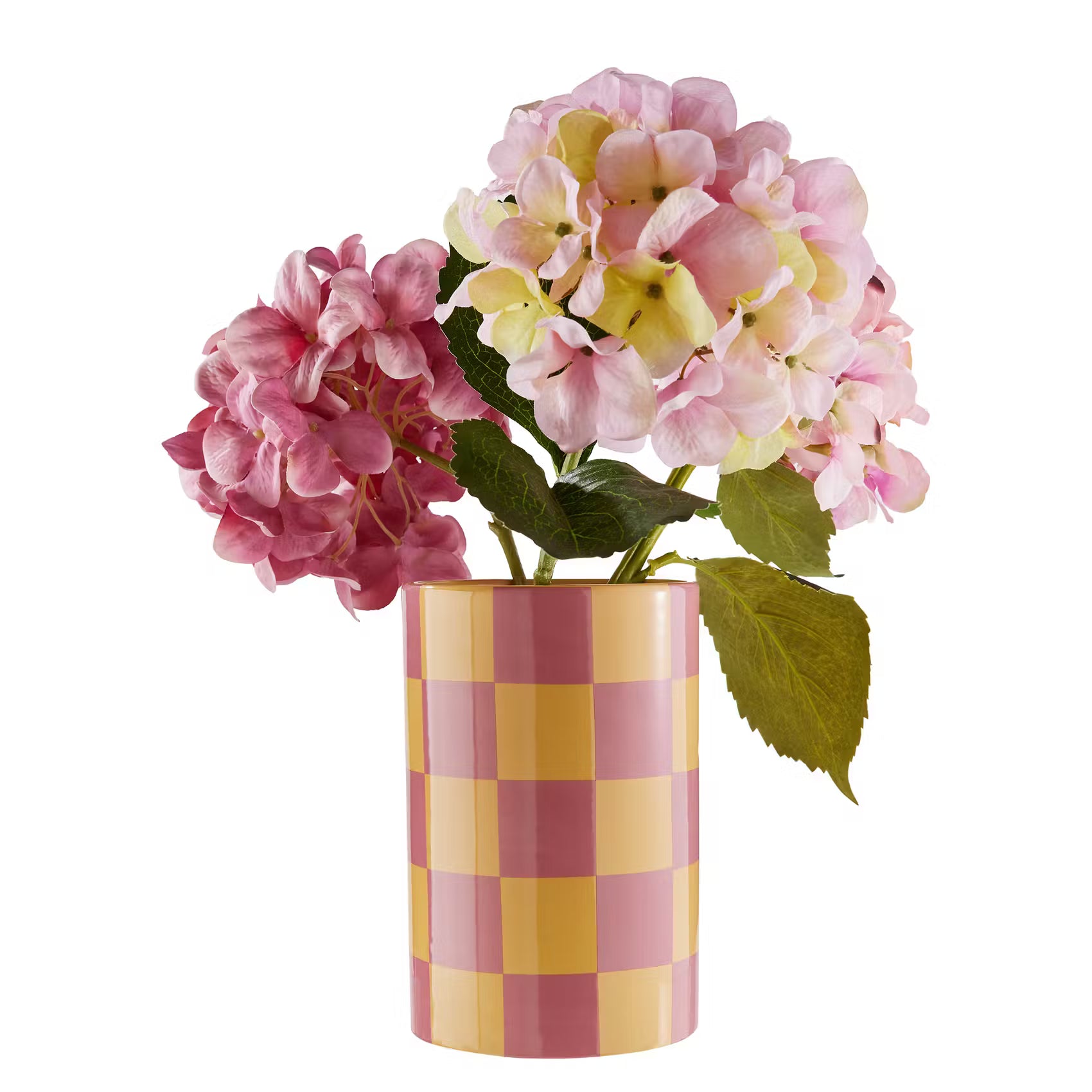 CHECKER Vase - Dolomit - Orange - Rot / Gelb