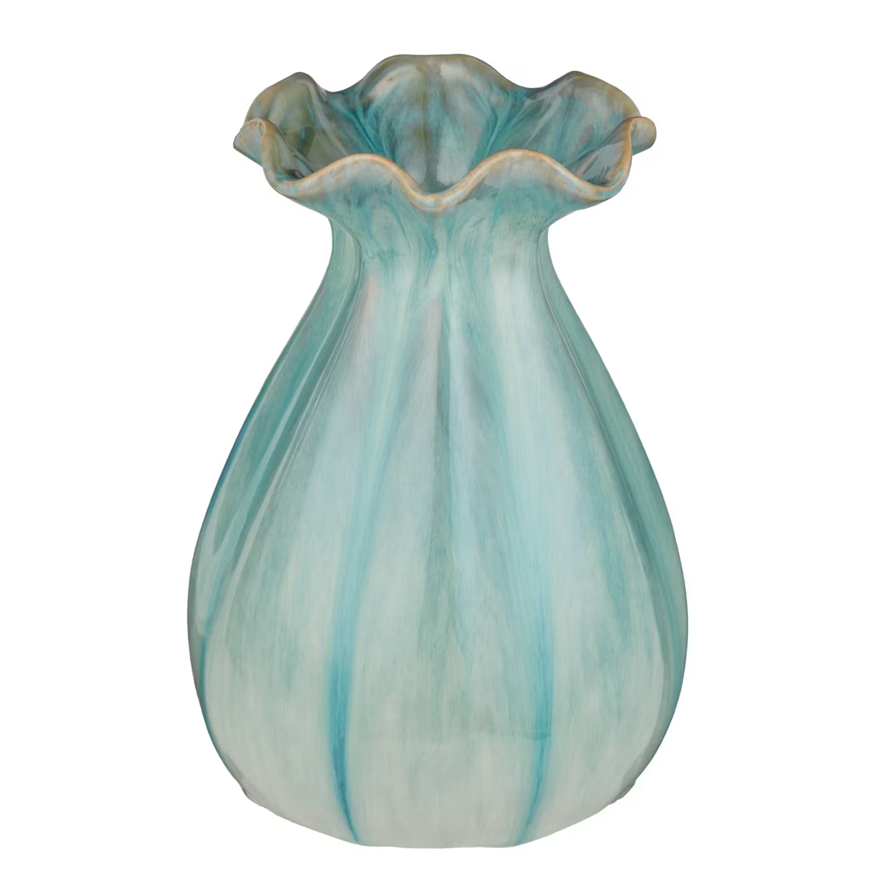 FLORA Vase Höhe 31 cm - Steinzeug - Hellblau