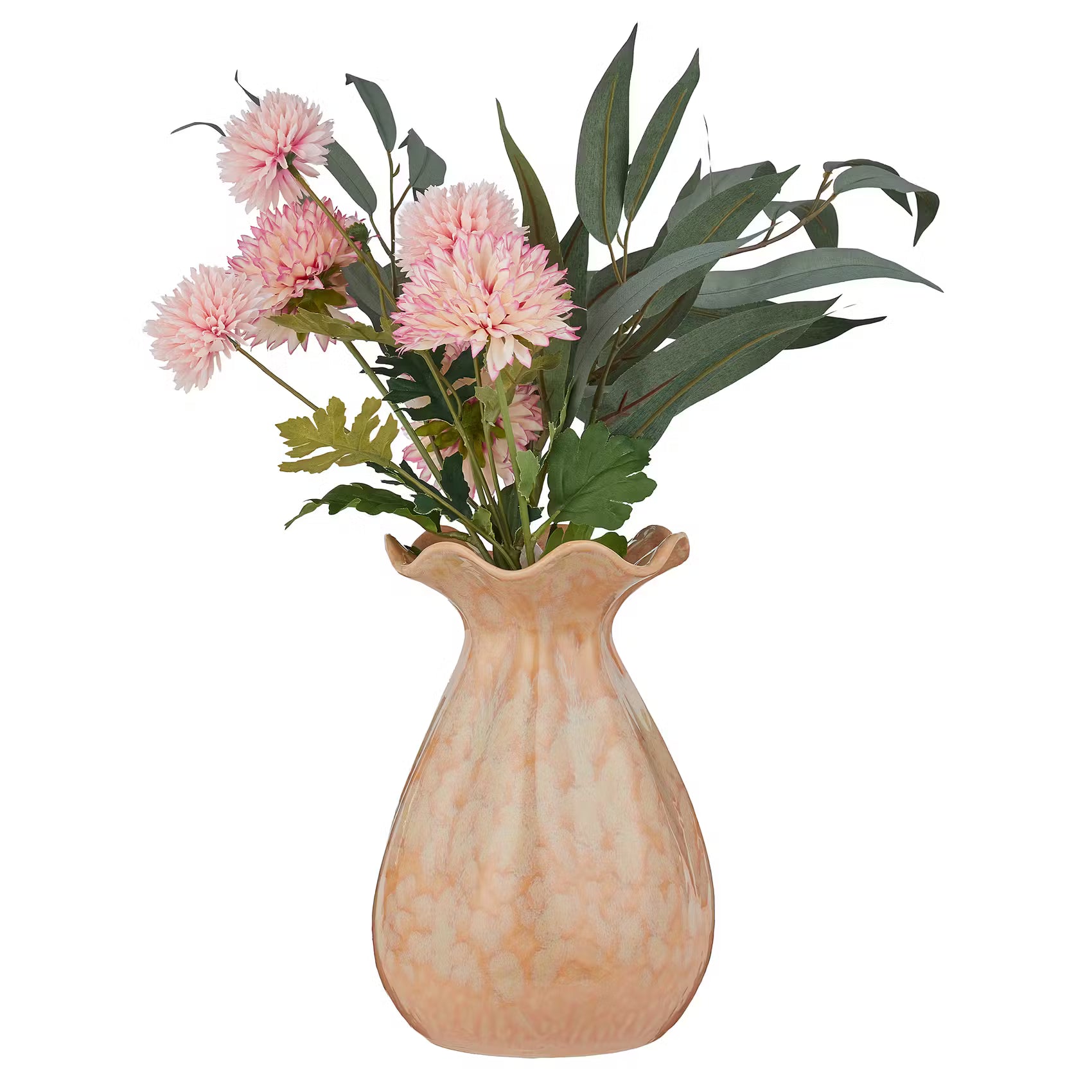 FLORA Vase Höhe 26 cm - Steinzeug - Beige