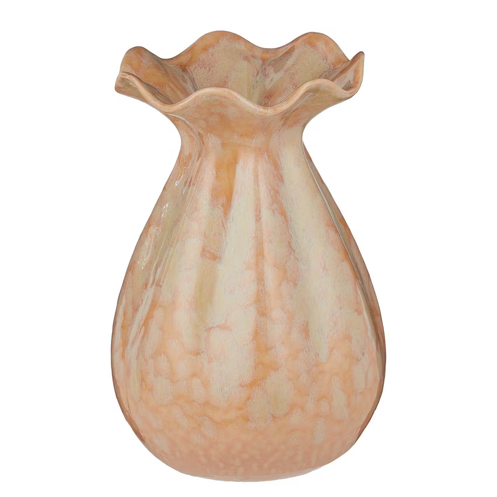 FLORA Vase Höhe 26 cm - Steinzeug - Beige