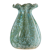 FLORA Vase Höhe 22 cm - Steinzeug - Hellblau