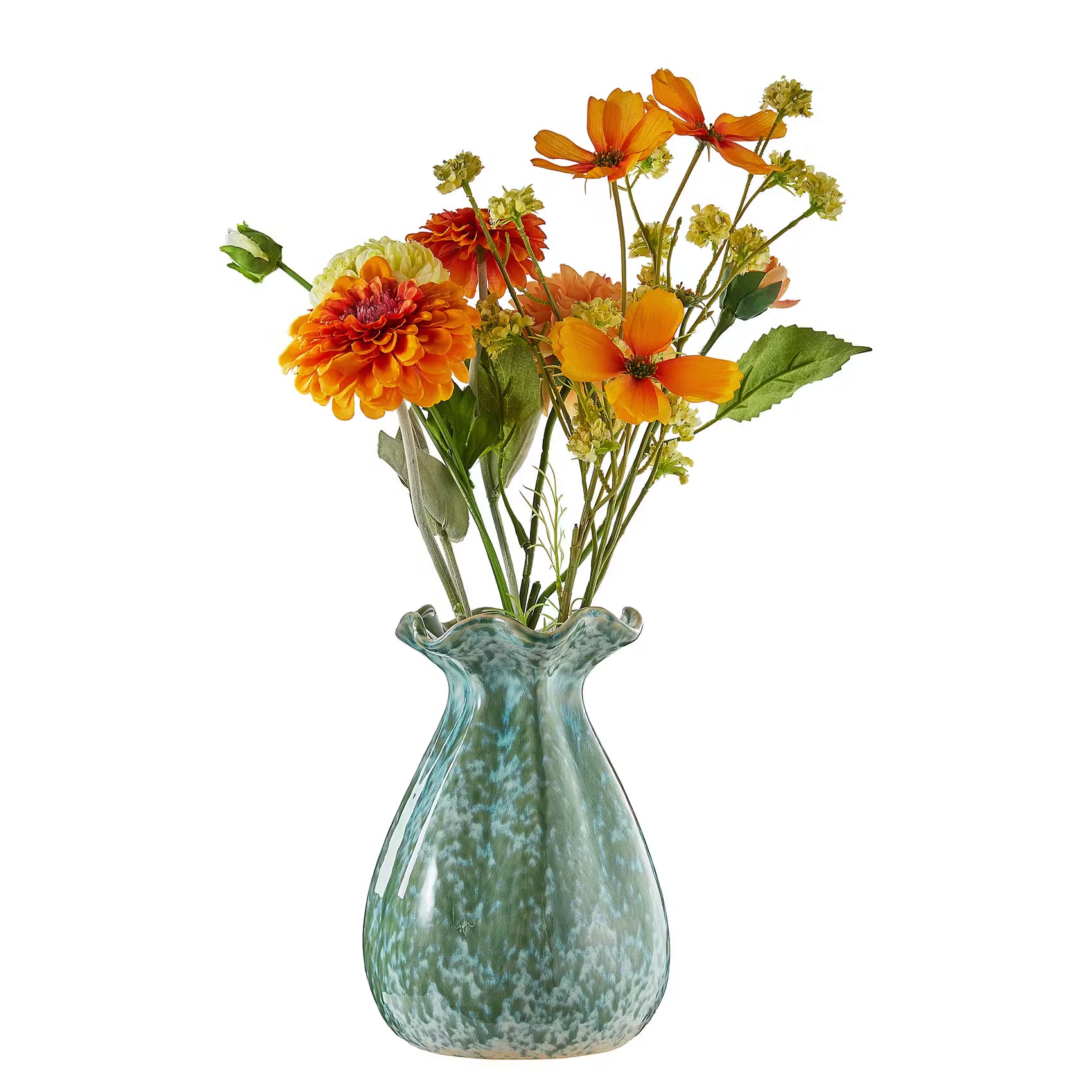 FLORA Vase Höhe 22 cm - Steinzeug - Hellblau
