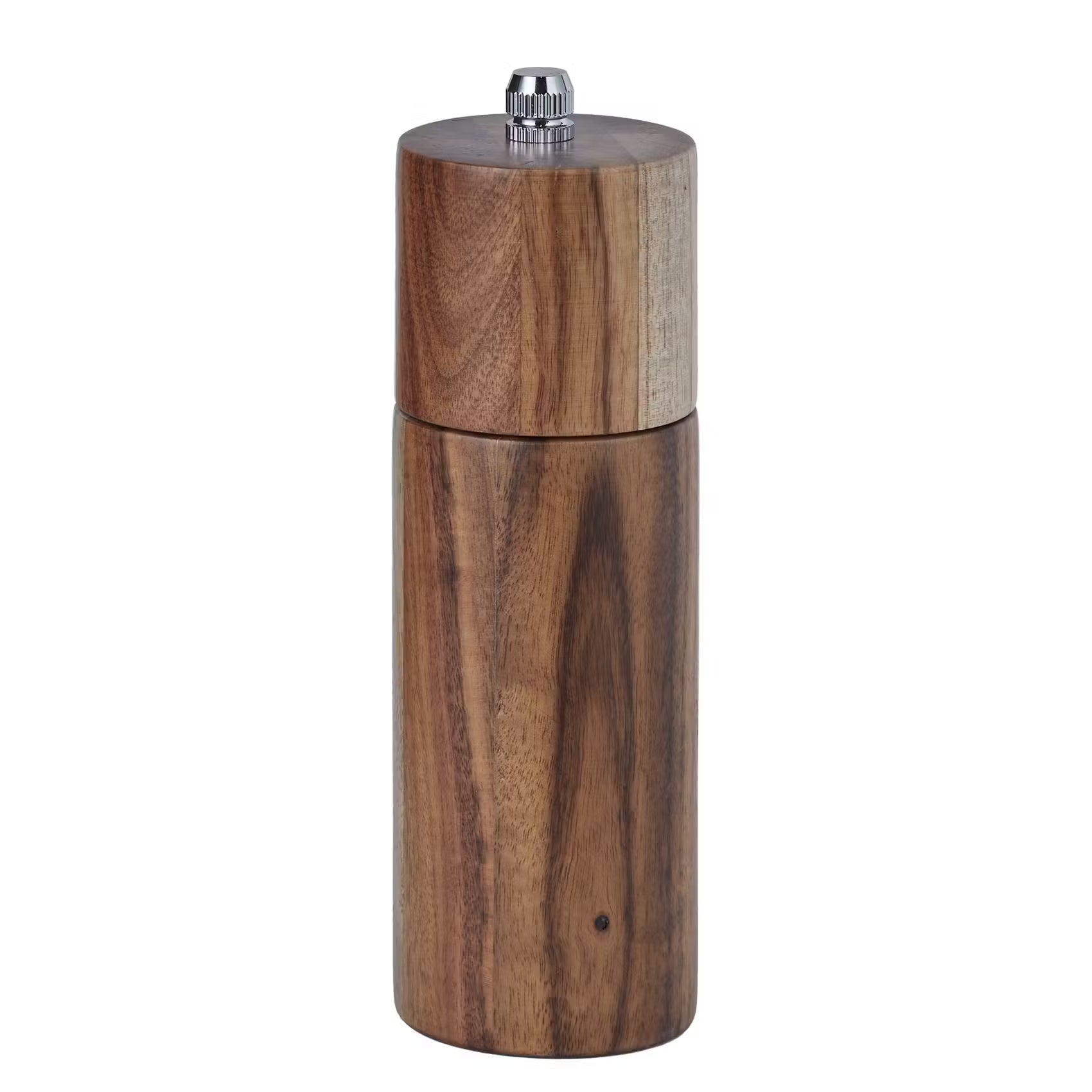 ACACIA Salz- & Pfeffermühle - Akazienholz/Edelstahl/Keramikmahlwerk - Braun - Höhe: 16 cm