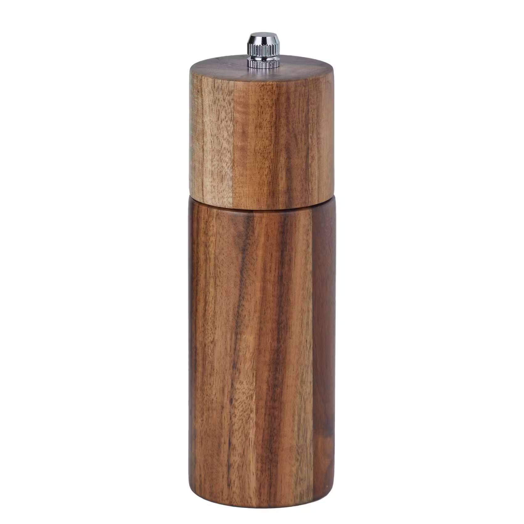 ACACIA Salz- & Pfeffermühle - Akazienholz/Edelstahl/Keramikmahlwerk - Braun - Höhe: 16 cm