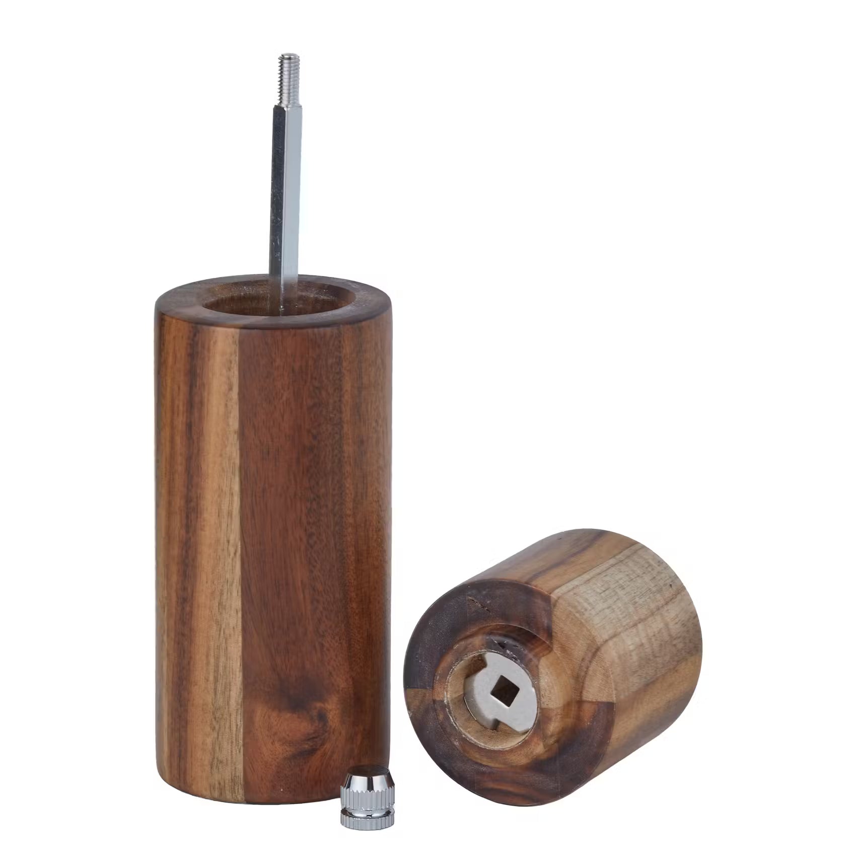 ACACIA Salz- & Pfeffermühle - Akazienholz/Edelstahl/Keramikmahlwerk - Braun - Höhe: 16 cm