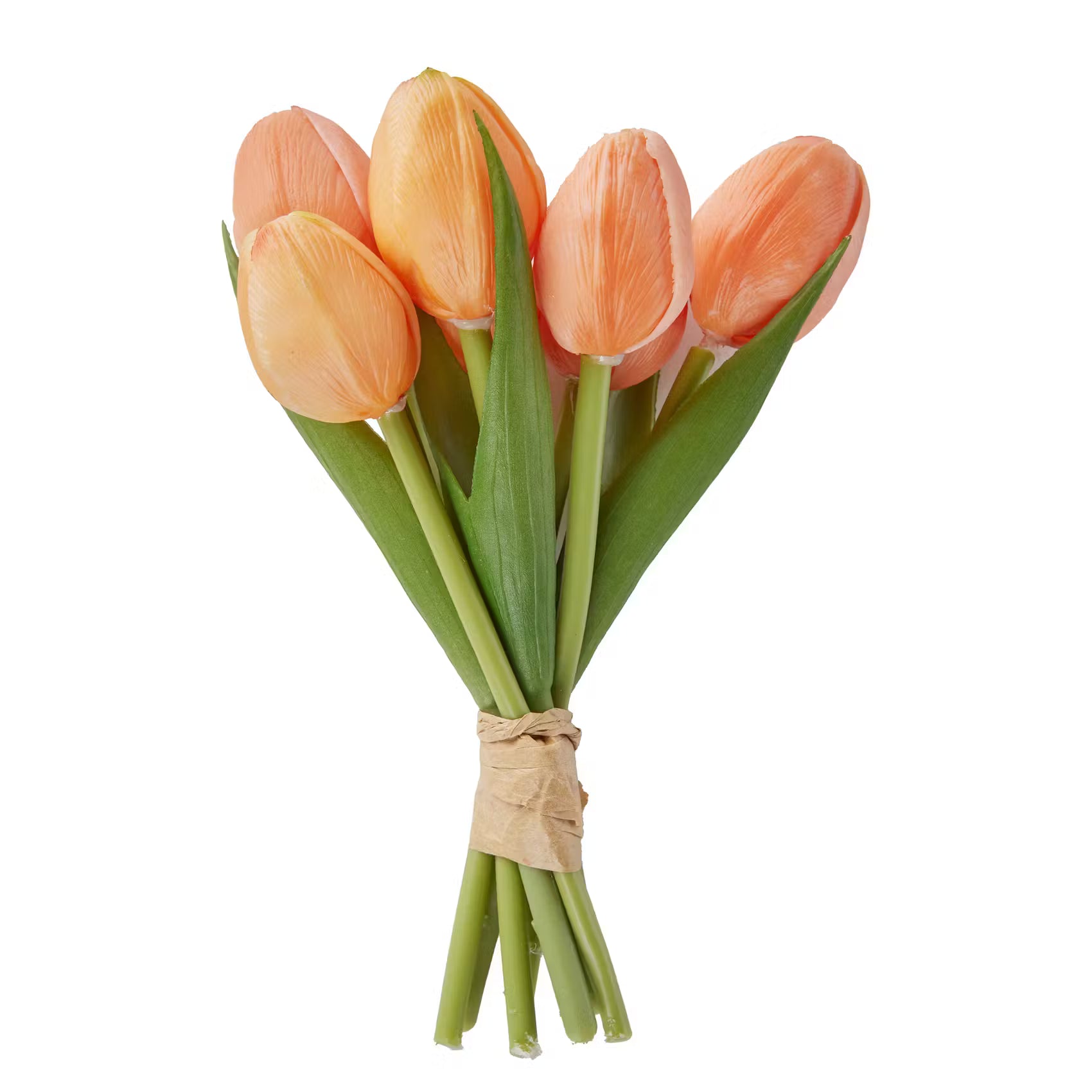 FLORISTA Kunstblume Baby Tulpen 7er-Set - Polyester - Orange - Orange