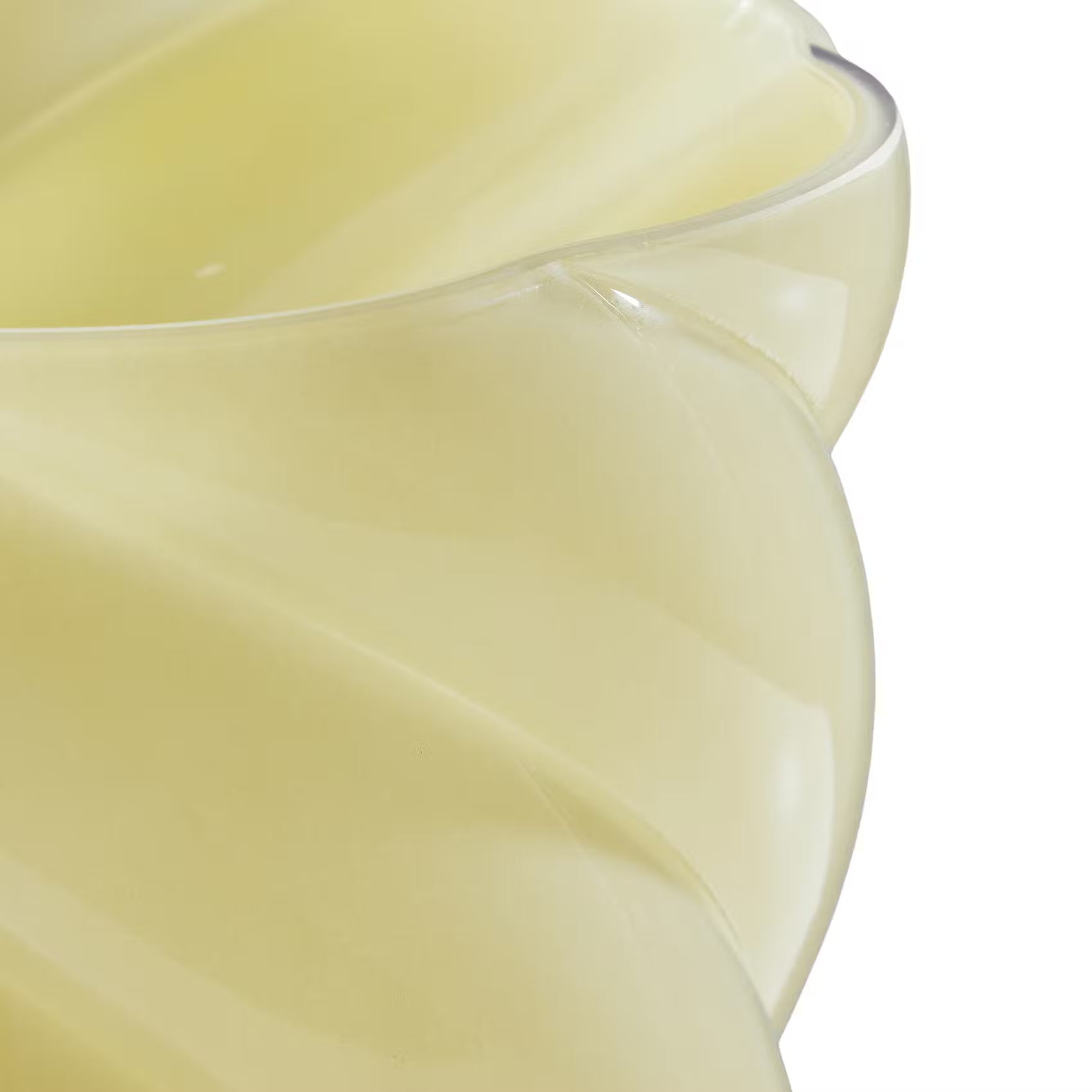 SWIRL Vase - Sodalime Glas - Pastellgelb