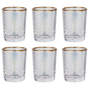 SMERALDA Shotglas mit Goldrand 6er-Set - Glas - Transparent