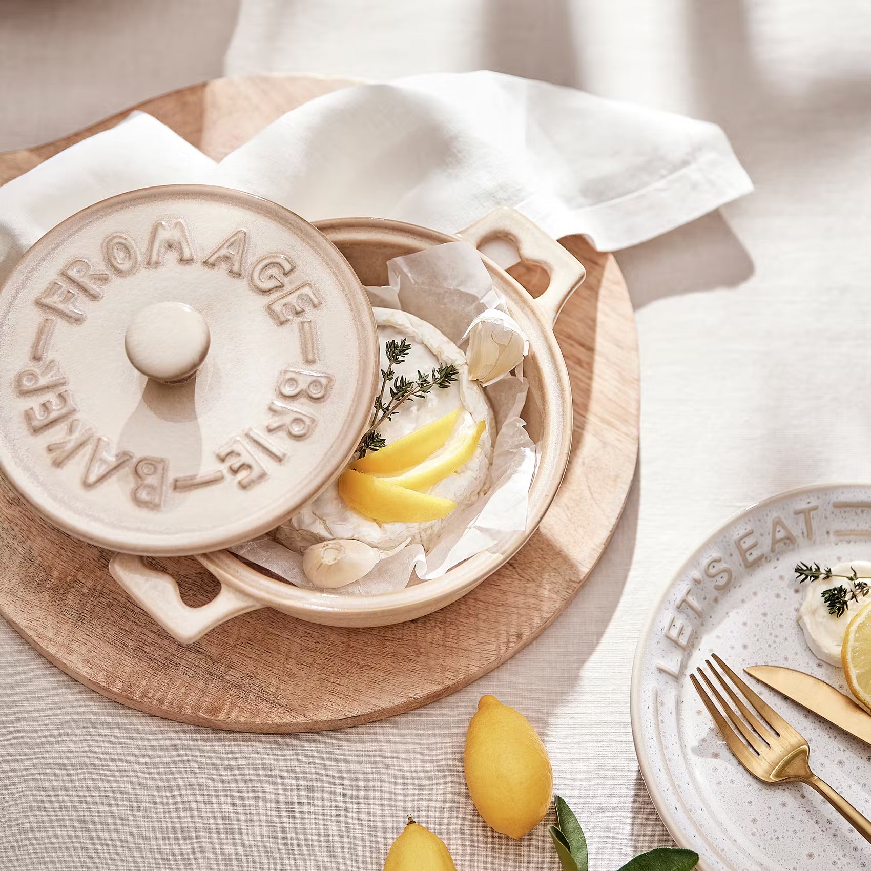 PORTIMAO Auflaufform Käse - Steinzeug - Beige