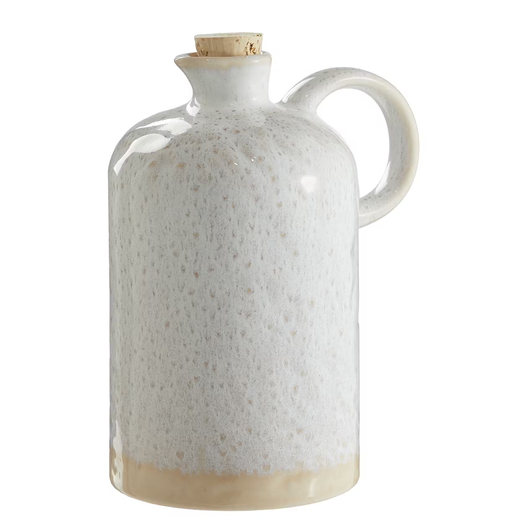 PORTIMAO Ölflasche mit Korkdeckel - Steinzeug - Beige