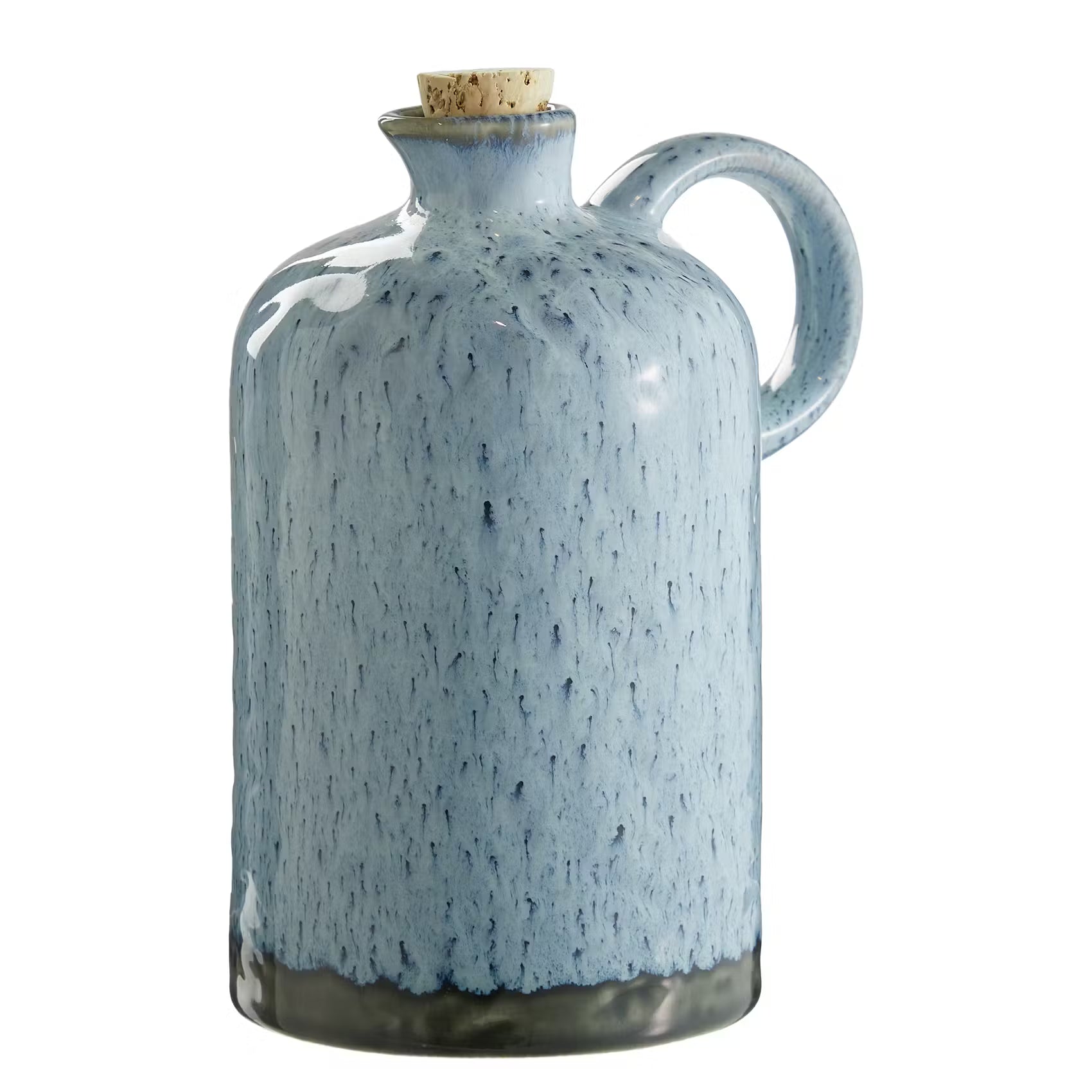 PORTIMAO Ölflasche mit Korkdeckel - Steinzeug - Blau