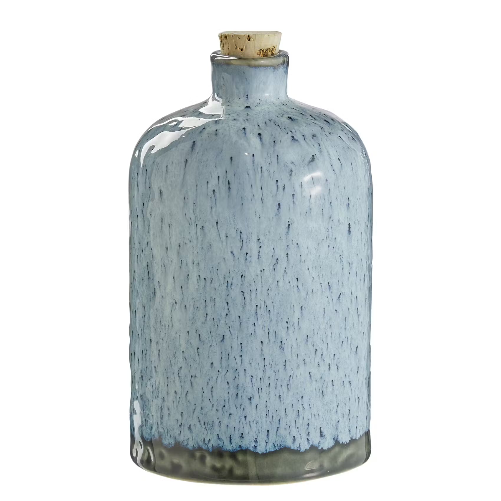 PORTIMAO Ölflasche mit Korkdeckel - Steinzeug - Blau