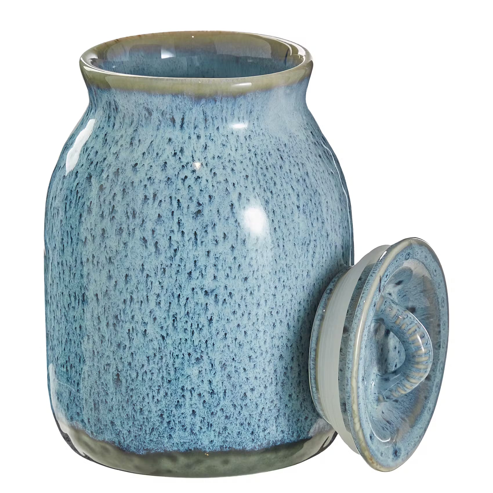 PORTIMAO Aufbewahrungsdose - Steinzeug - Blau - 11 x 15 cm