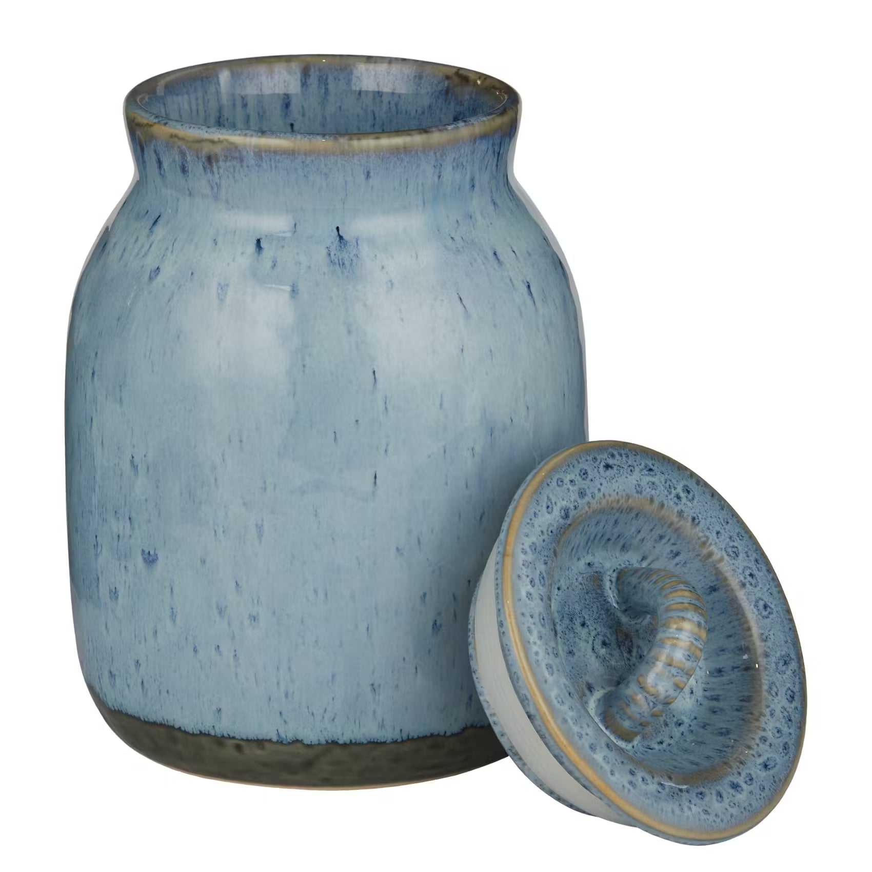 PORTIMAO Aufbewahrungsdose - Steinzeug - Blau - 13 x 18 cm