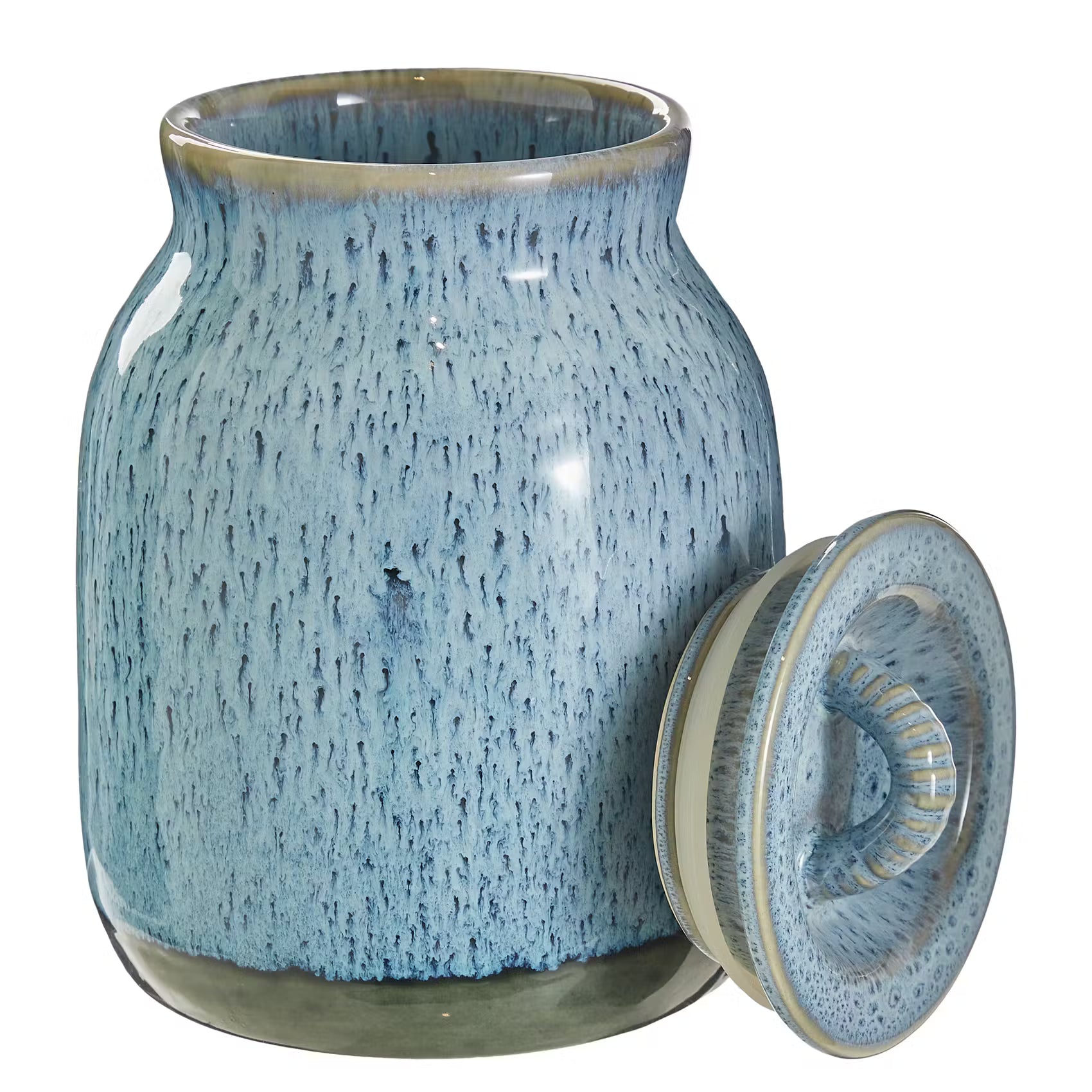 PORTIMAO Aufbewahrungsdose - Steinzeug - Blau - 13 x 18 cm