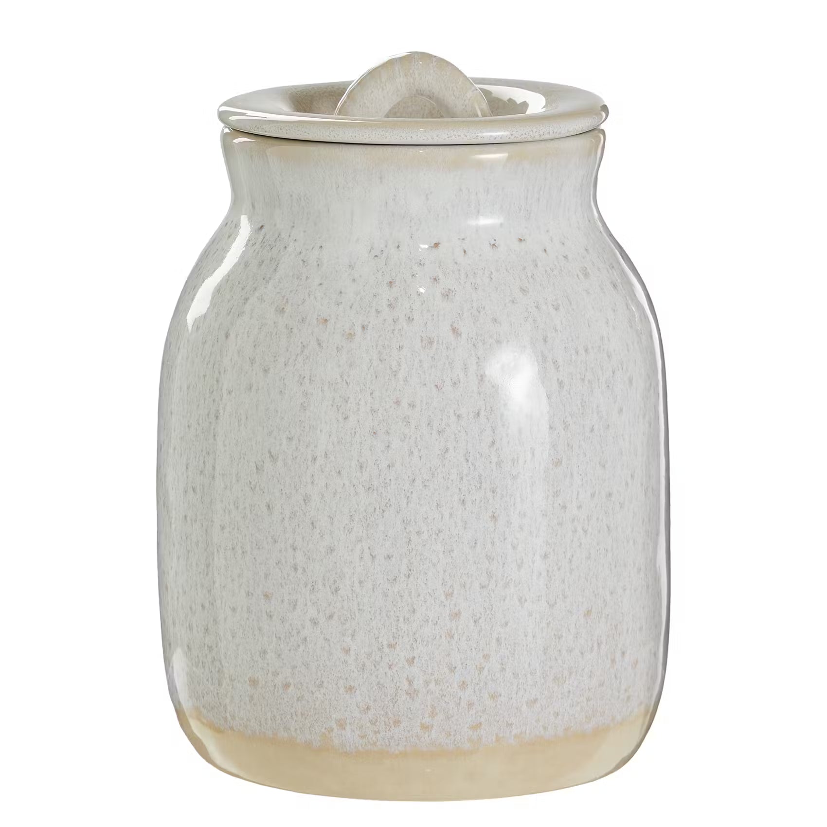 PORTIMAO Aufbewahrungsdose - Steinzeug - Beige - 13 x 18 cm